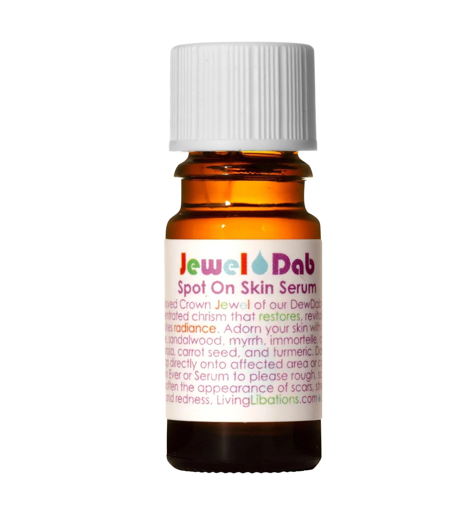 Living Libations - Organic JewelDab Face Oil | Natural Wildcrafted Clean Beauty (0.2 fl oz | 5 ml) 0.2 Fl Oz (Pack of 1)