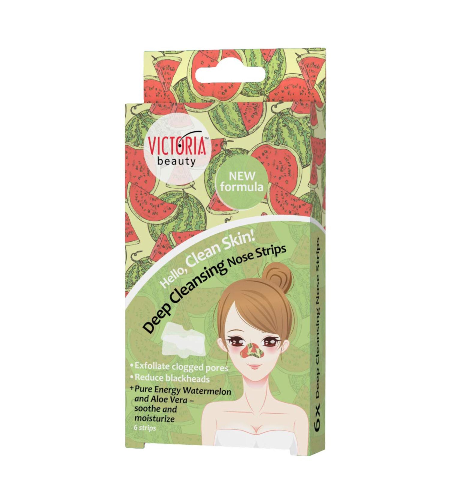 Watermelon Aloe Vera Nose Pore Strips - Blackhead Remover with Witch Hazel Extract (6 Strips) - Buy Online on GoSupps.com