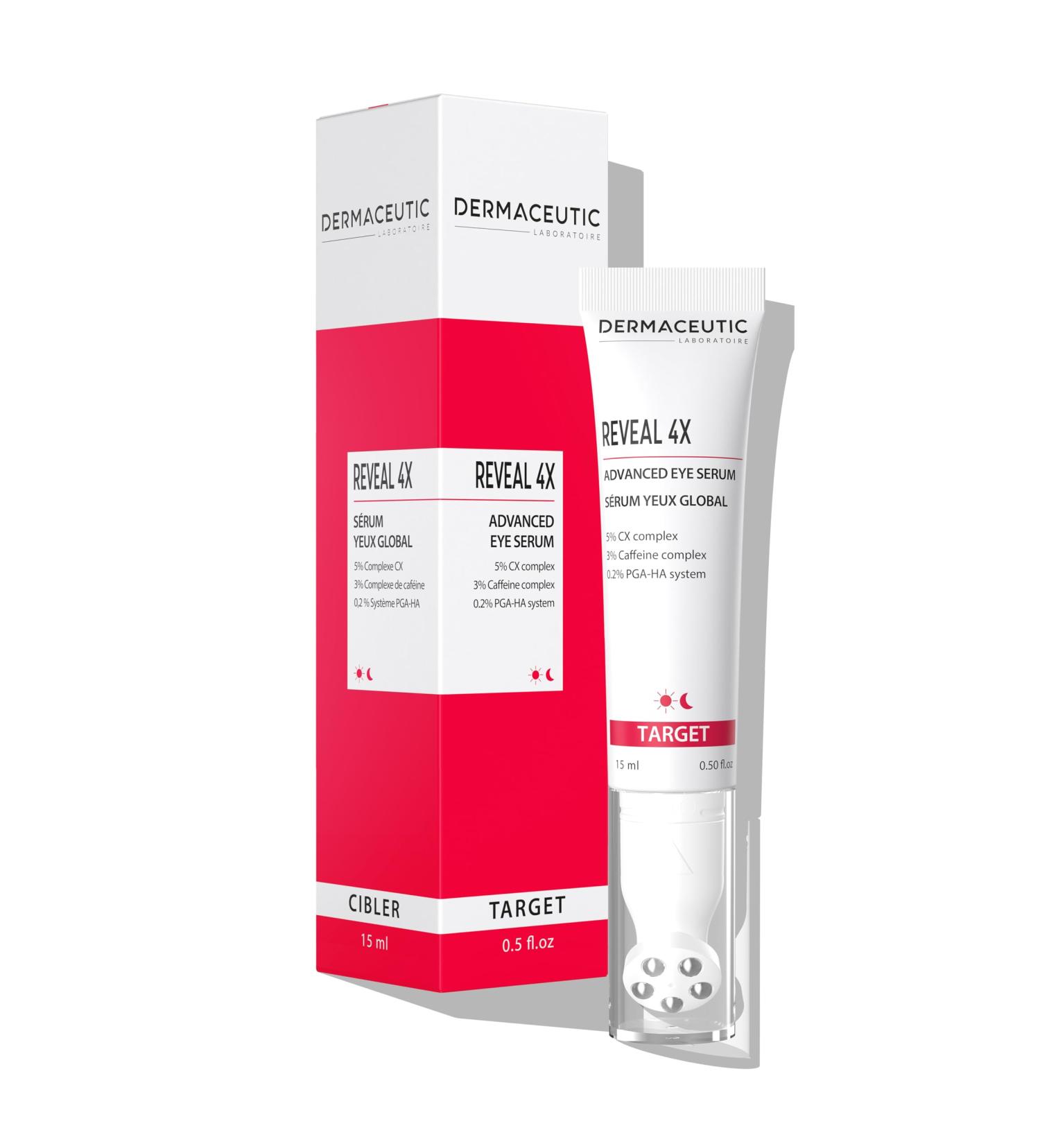 Dermaceutic Reveal 4X - Global Eye Serum for signs of fatigue and puffiness around the eyes with CX complex and caffeine complex - 15 ml - Buy Online on GoSupps.com