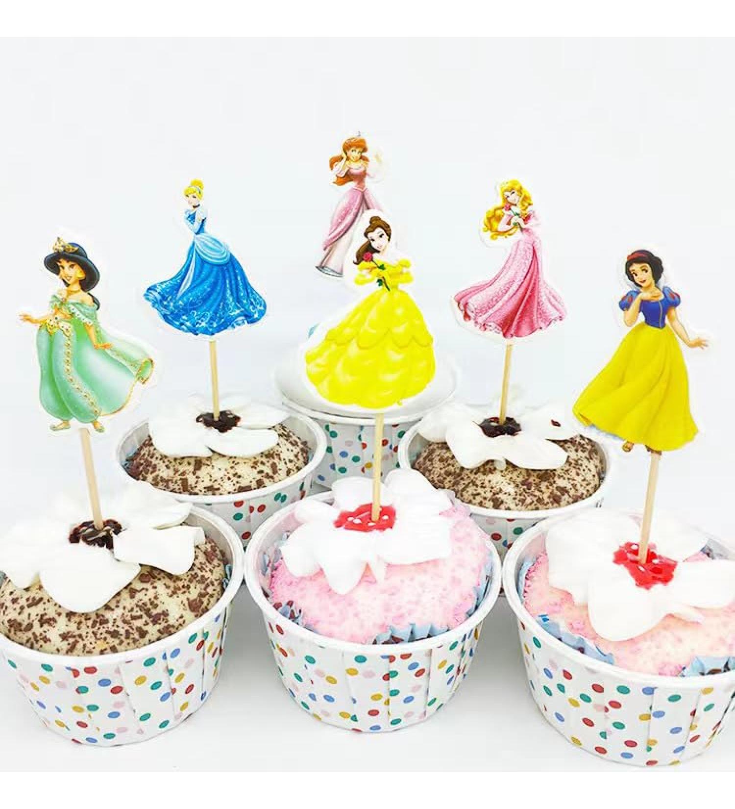 24 Princess Cupcake Toppers Baby Show Birthday Party Cake Decoration