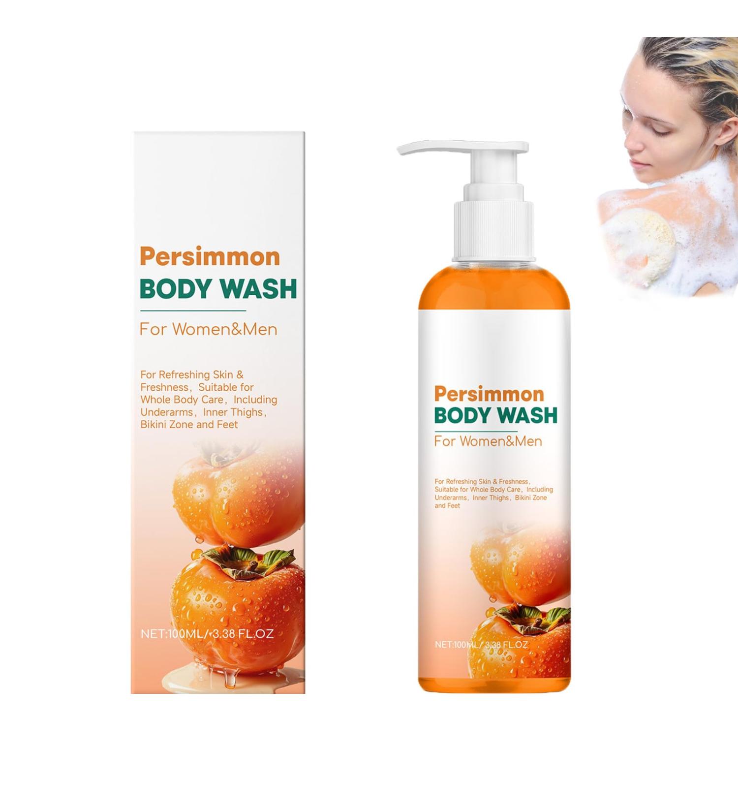  ZLHHRZJX Persimmon shower gel to control body odor shower gel for arms and underarms (men) shower gel for legs (women) persimmon soap against age-related odors (1 PCS) - Buy Online on GoSupps.com
