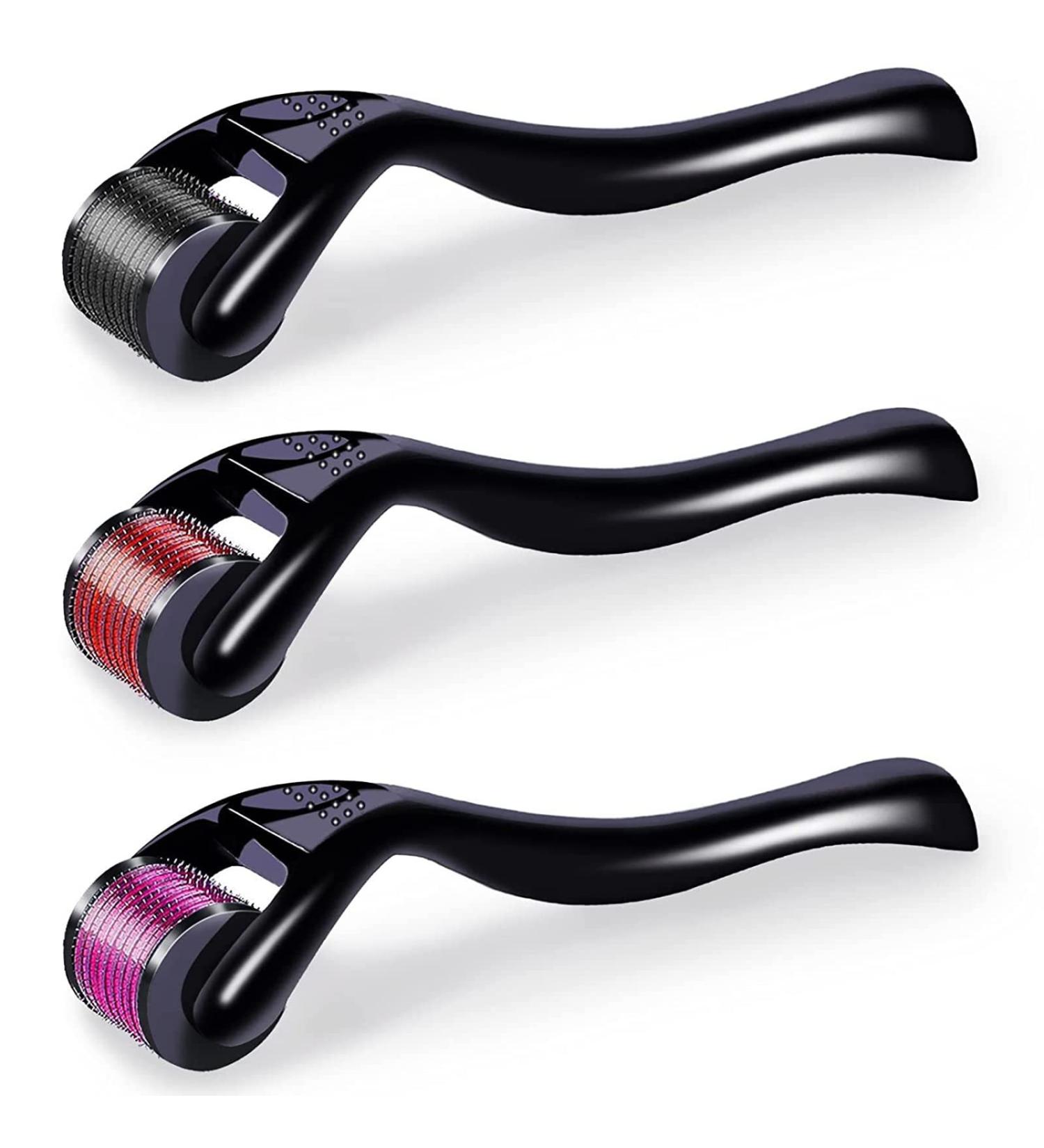 Sunshineface Microneedle Rollers - 3 Sizes (0.3/0.5/1.0mm) for Beard Face & Body | International Shipping Available - Buy Online on GoSupps.com