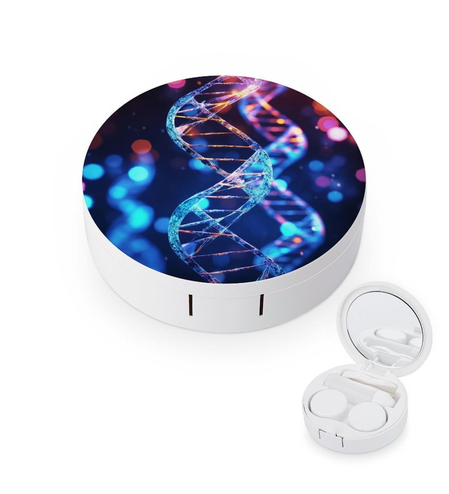 Contact Lens Case - DNA Genetic Helix Portable Storage Box for Travel | Durable & Stylish - Buy Online on GoSupps.com