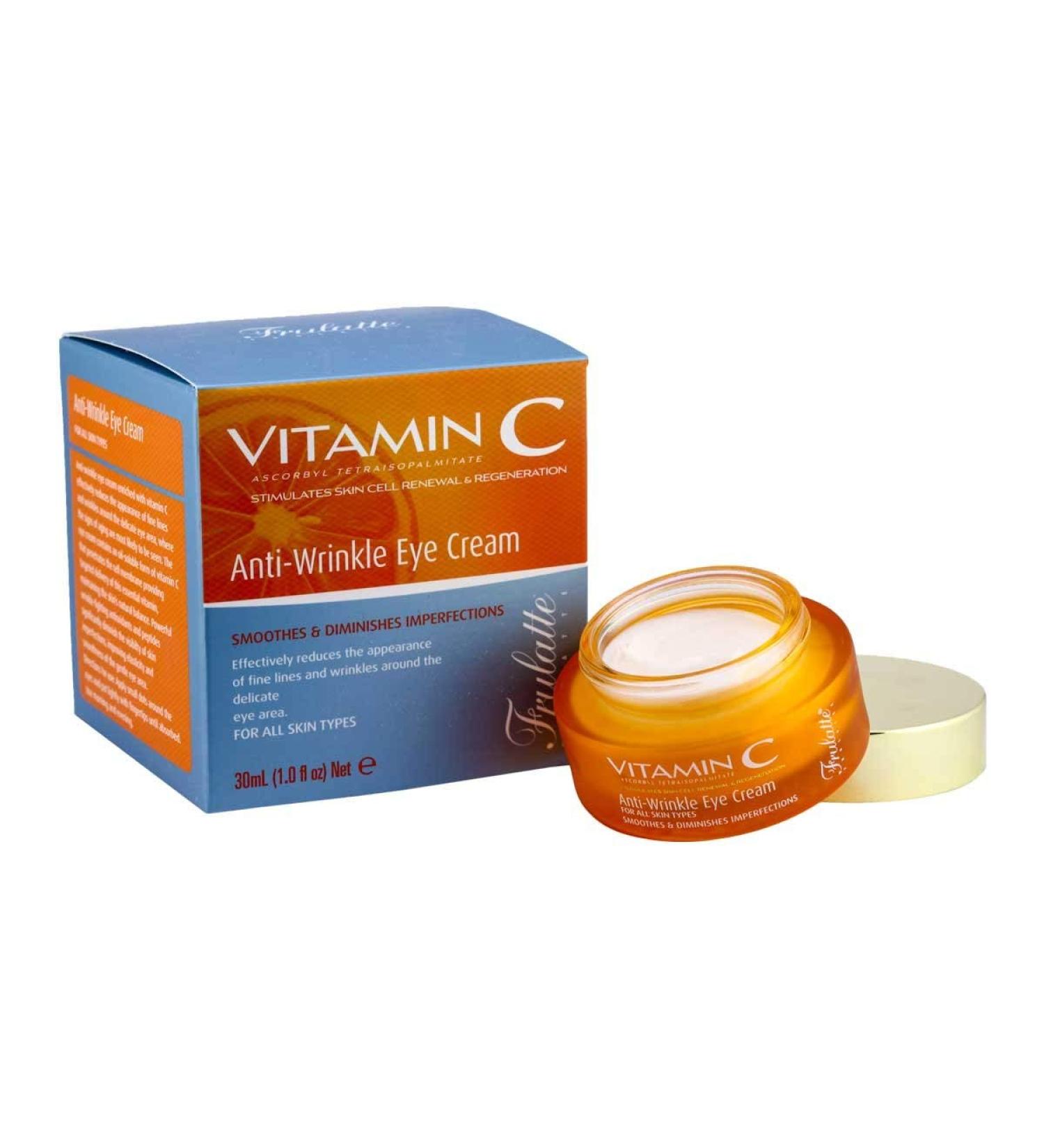 Frulatte Anti Aging Eye Cream for Puffy Eyes - Vitamin C Eye Wrinkle Cream - 30ml - Buy Online on GoSupps.com