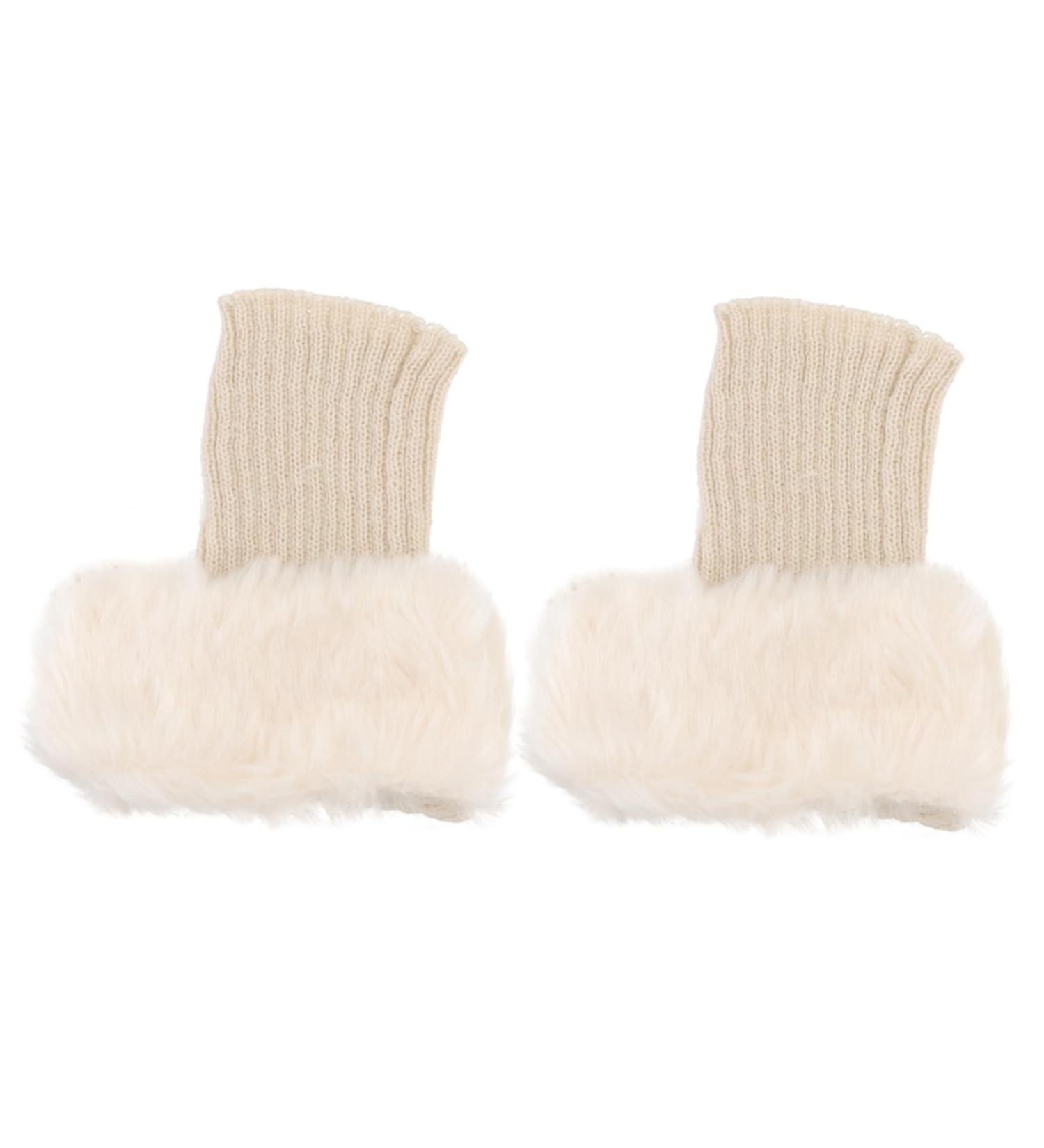 Buy Besportble Women's Fluffy Boot Covers | Stylish Fur Knit Leggings & Tops | Miss Winter Acrylic Fashion - Buy Online on GoSupps.com