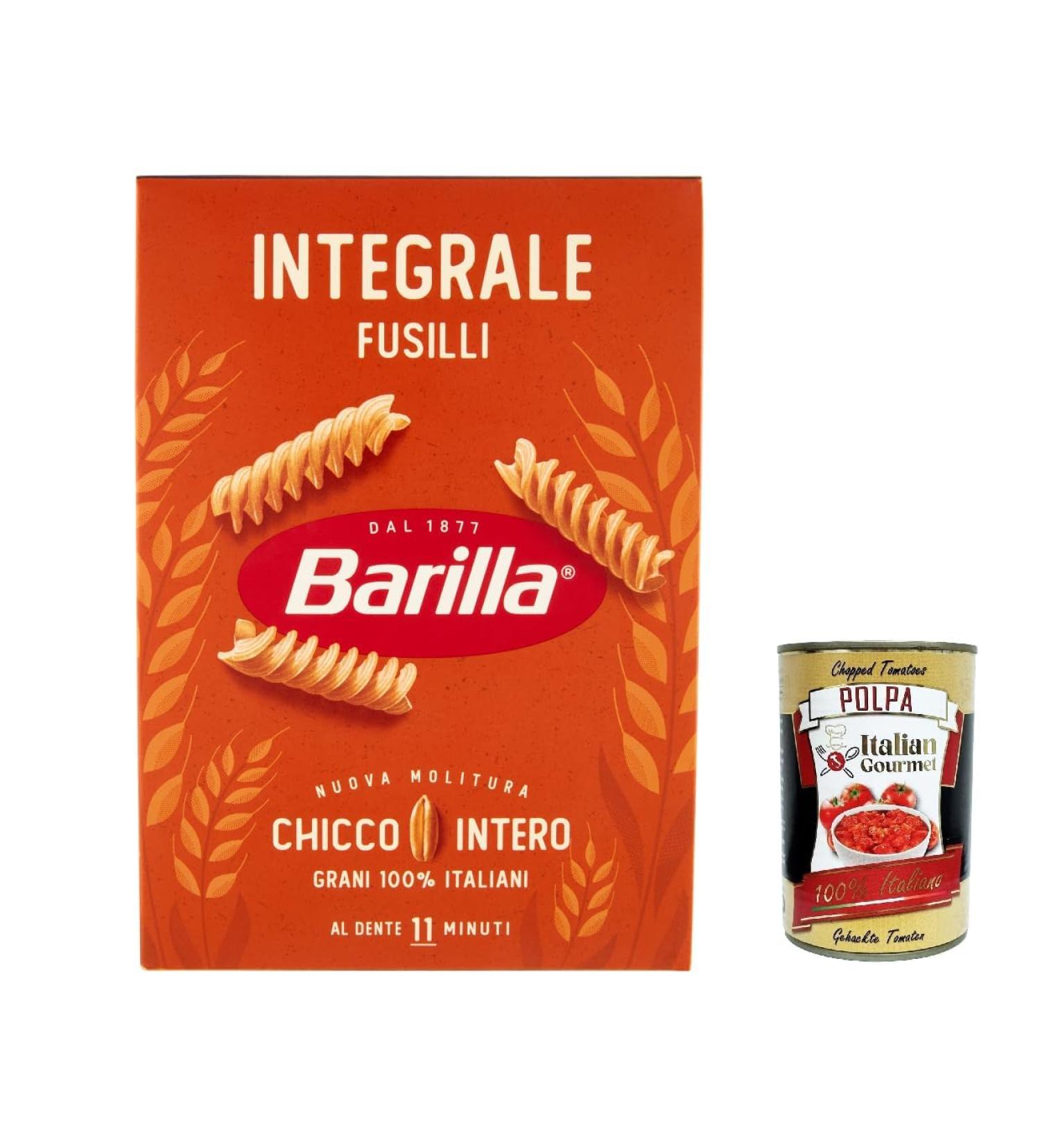 Italian Gourmet E.R. 5 x Barilla Fusilli Whole Wheat Pasta 5 x 500 g + Italian Gourmet Pulp 400 g - Buy Online on GoSupps.com
