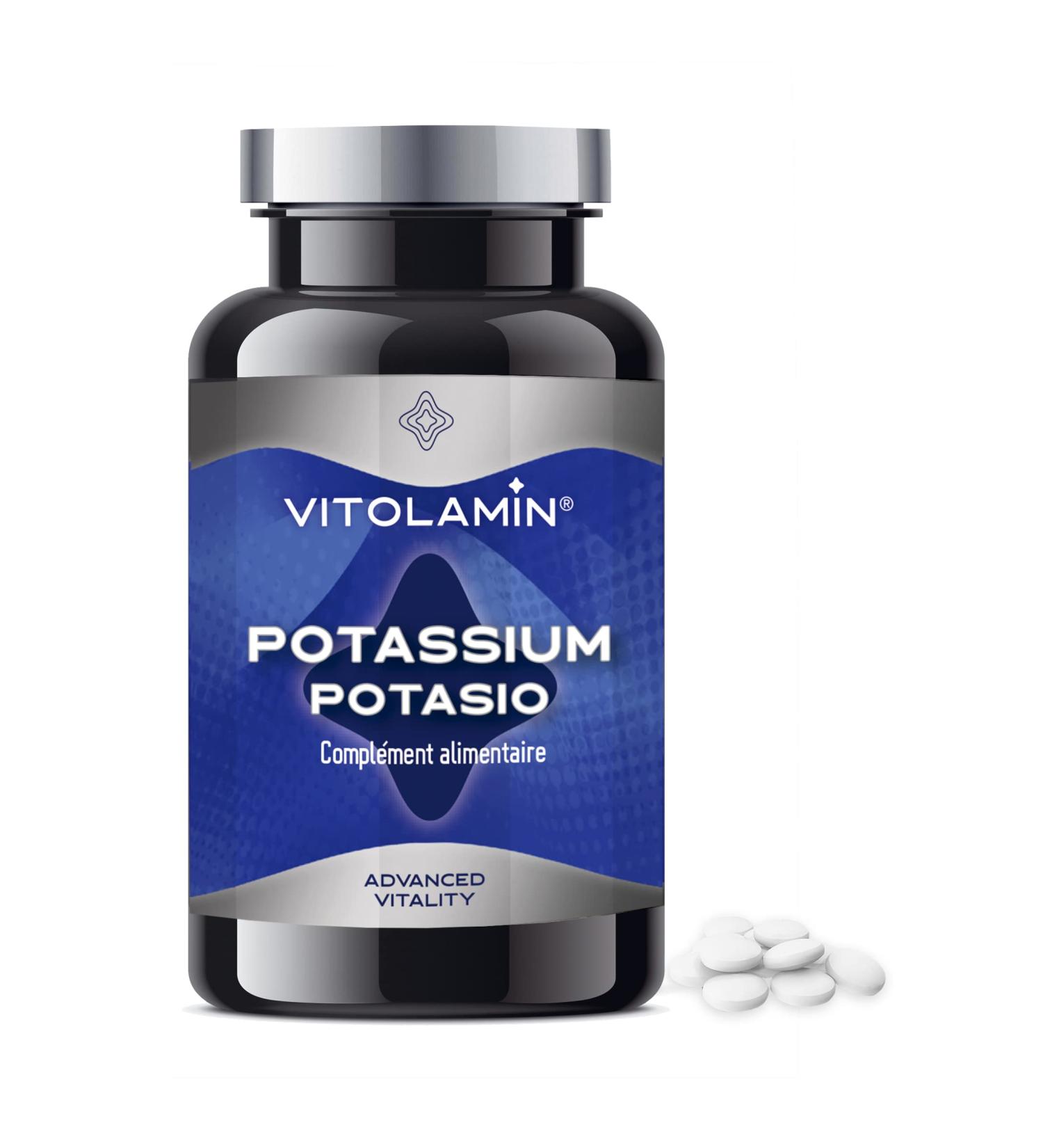 Potassium Vitolamine 180 Vegetarian Tablets - Contributes to the normal functioning of the muscles and nervous system - Buy Online on GoSupps.com