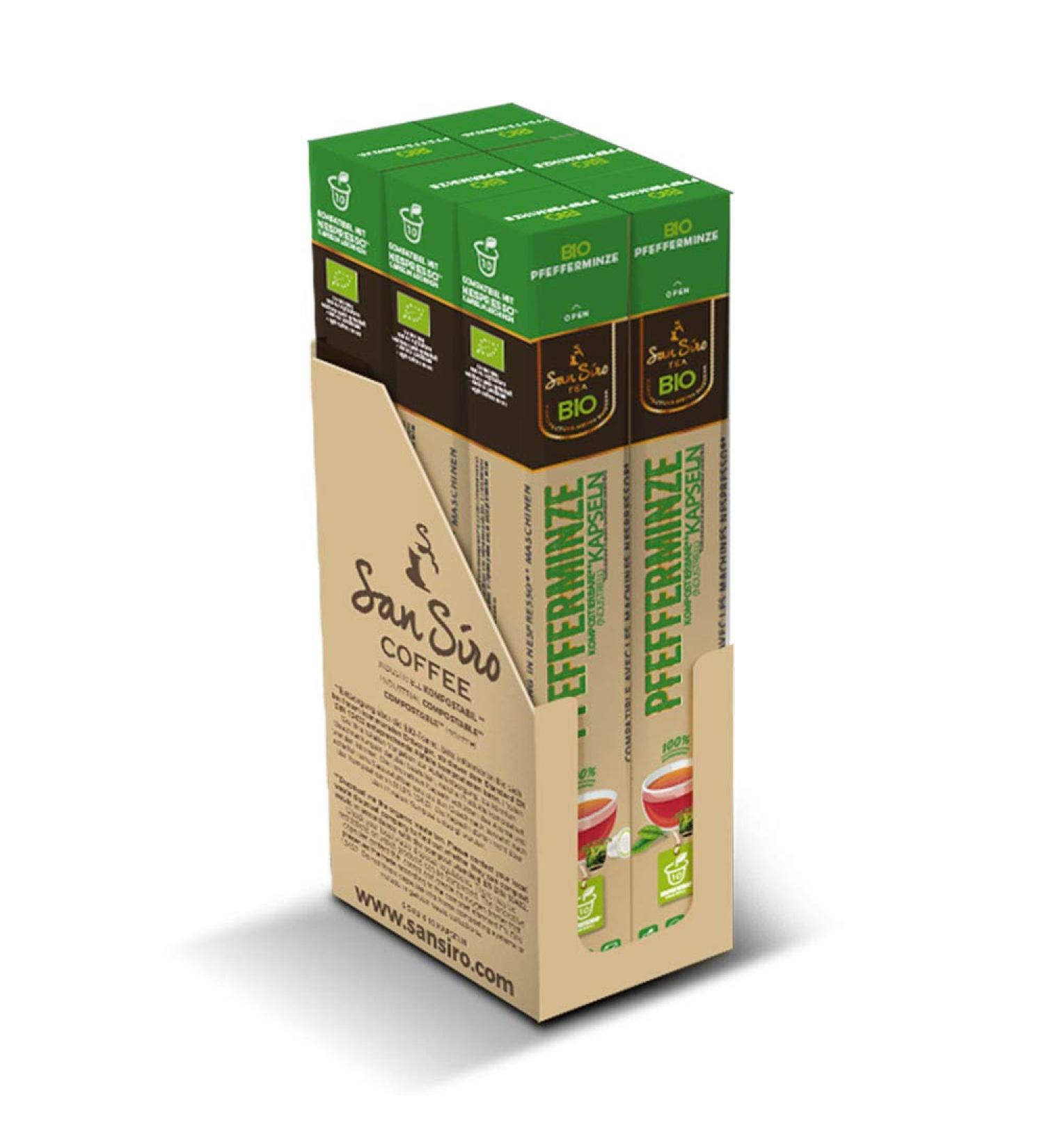 SanSiro Organic Peppermint Capsules - CO2 Neutral Sustainable & Eco-Friendly - 60 Count - Buy Online on GoSupps.com