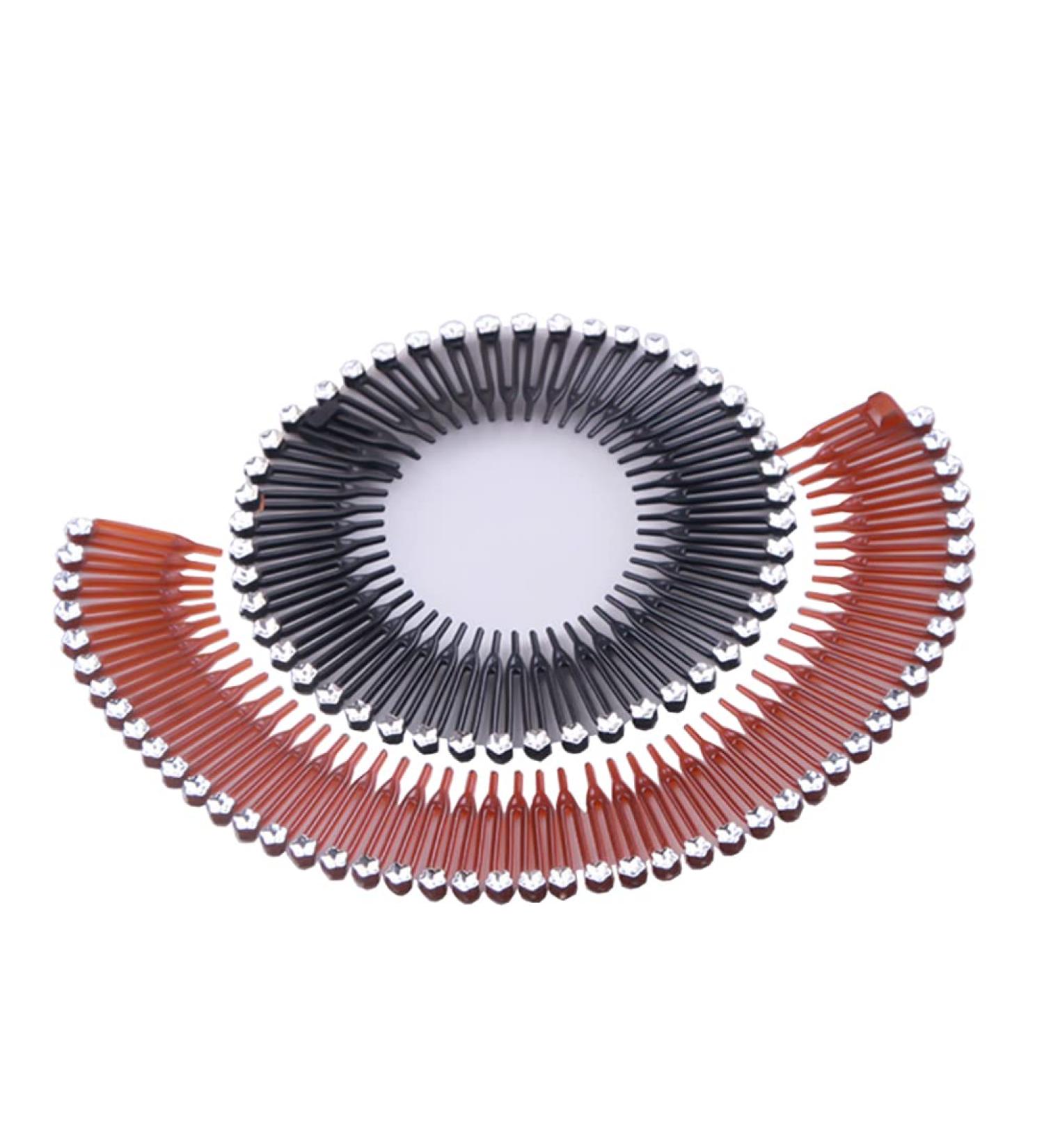 2 Pieces Plastic Zig Zag Headband & Flexible Jagged Comb - Stretch Hair Accessory for Easy Styling - Buy Online on GoSupps.com