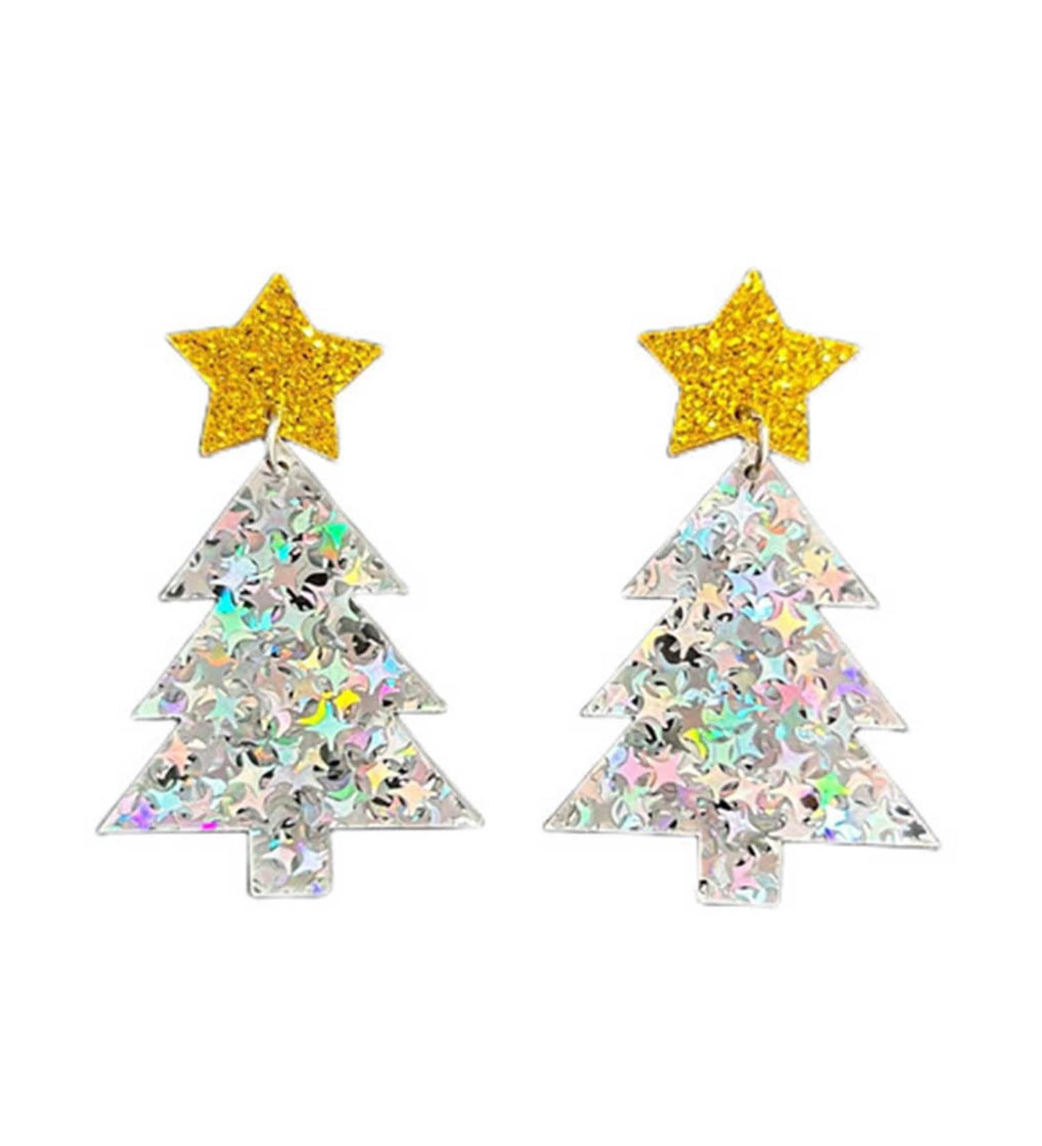 Feyley Earrings | Delicate Christmas Tree Sequin Drop Earrings | 2023 Trendy Vintage Jewelry for Girls & Ladies Gifts - Buy Online on GoSupps.com