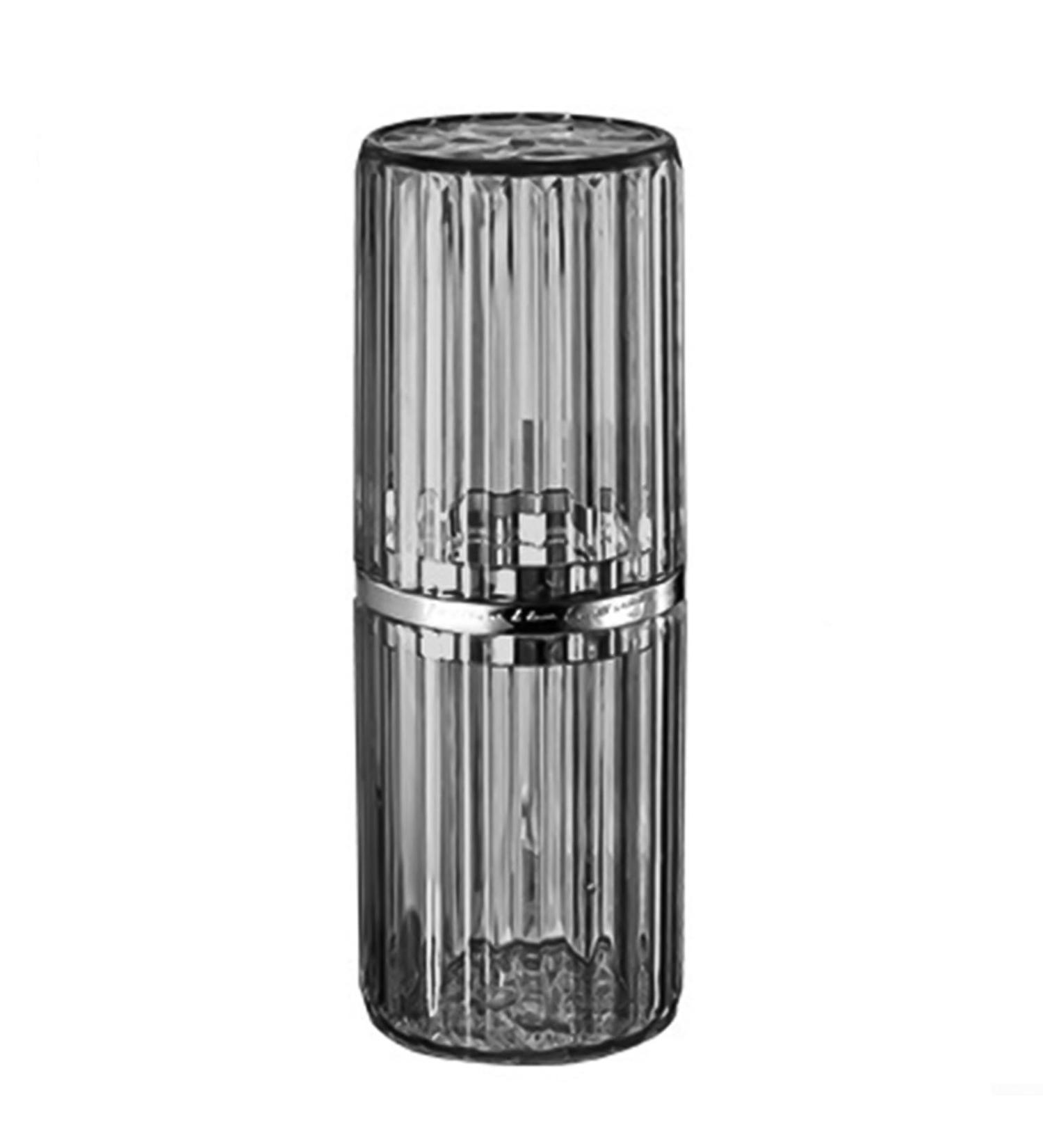 Travel Mouth Cup & Portable Storage Box for Toothbrush & Toothpaste - 7.6 x 21CM - Transparent Gray | International Shipping - Buy Online on GoSupps.com