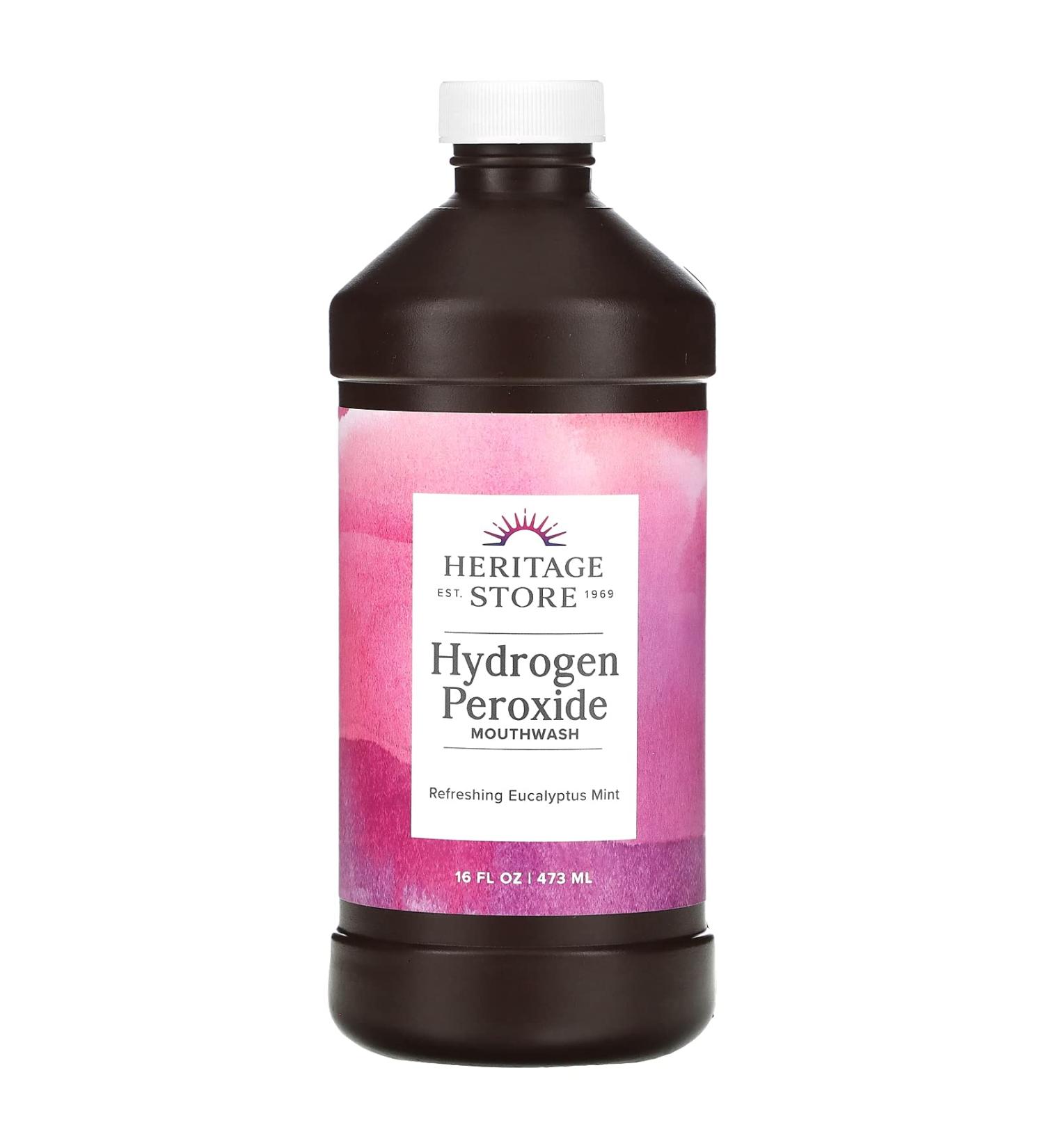 Heritage Arts Mouthwash-Hydrogen Peroxide Heritage Liquid Store  16 Ounce 16 Fl Oz (Pack of 1)