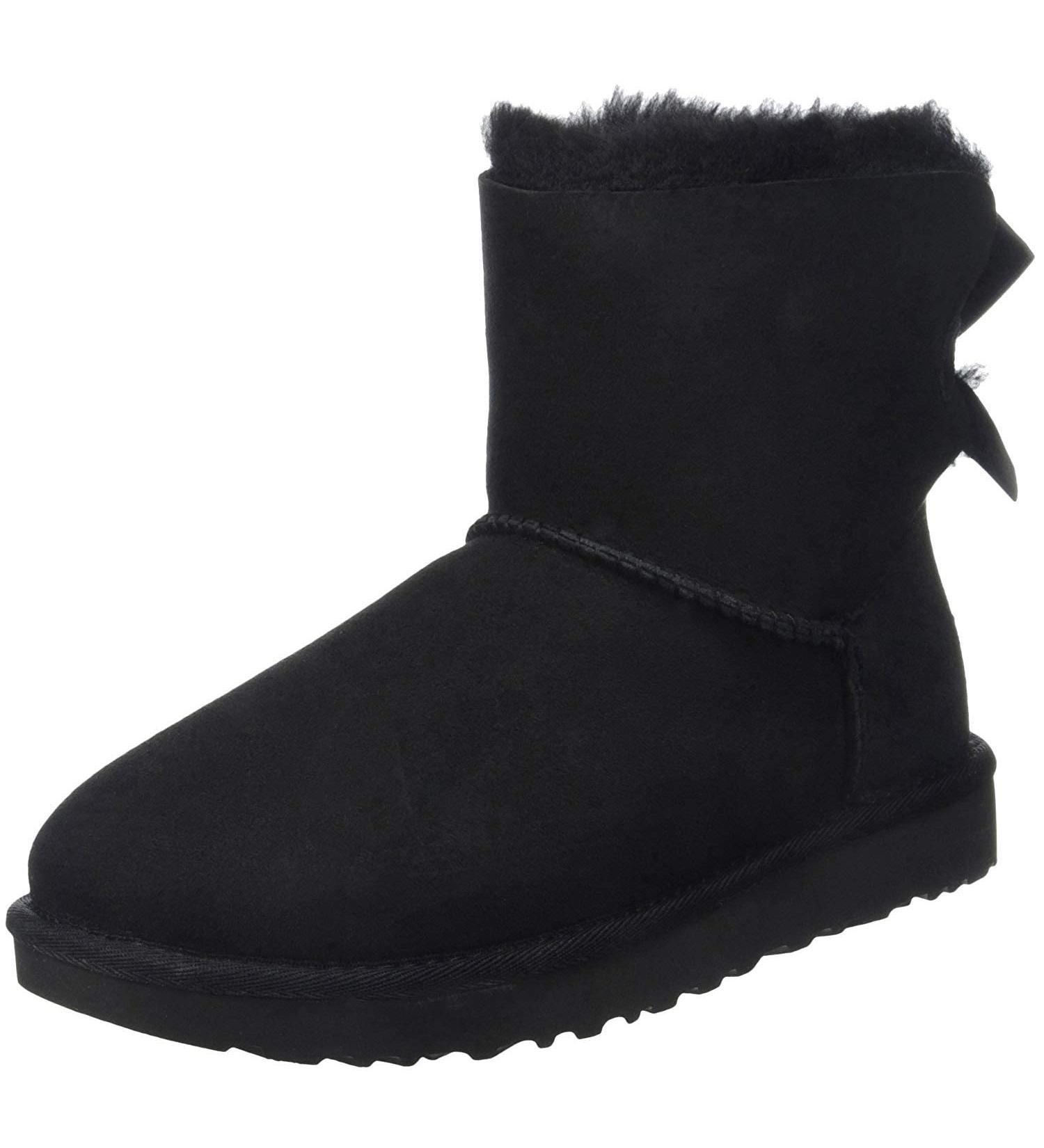 UGG Women's Mini Bailey Bow II Boot 7 Black - Cozy and Stylish Winter Footwear - Buy Online on GoSupps.com