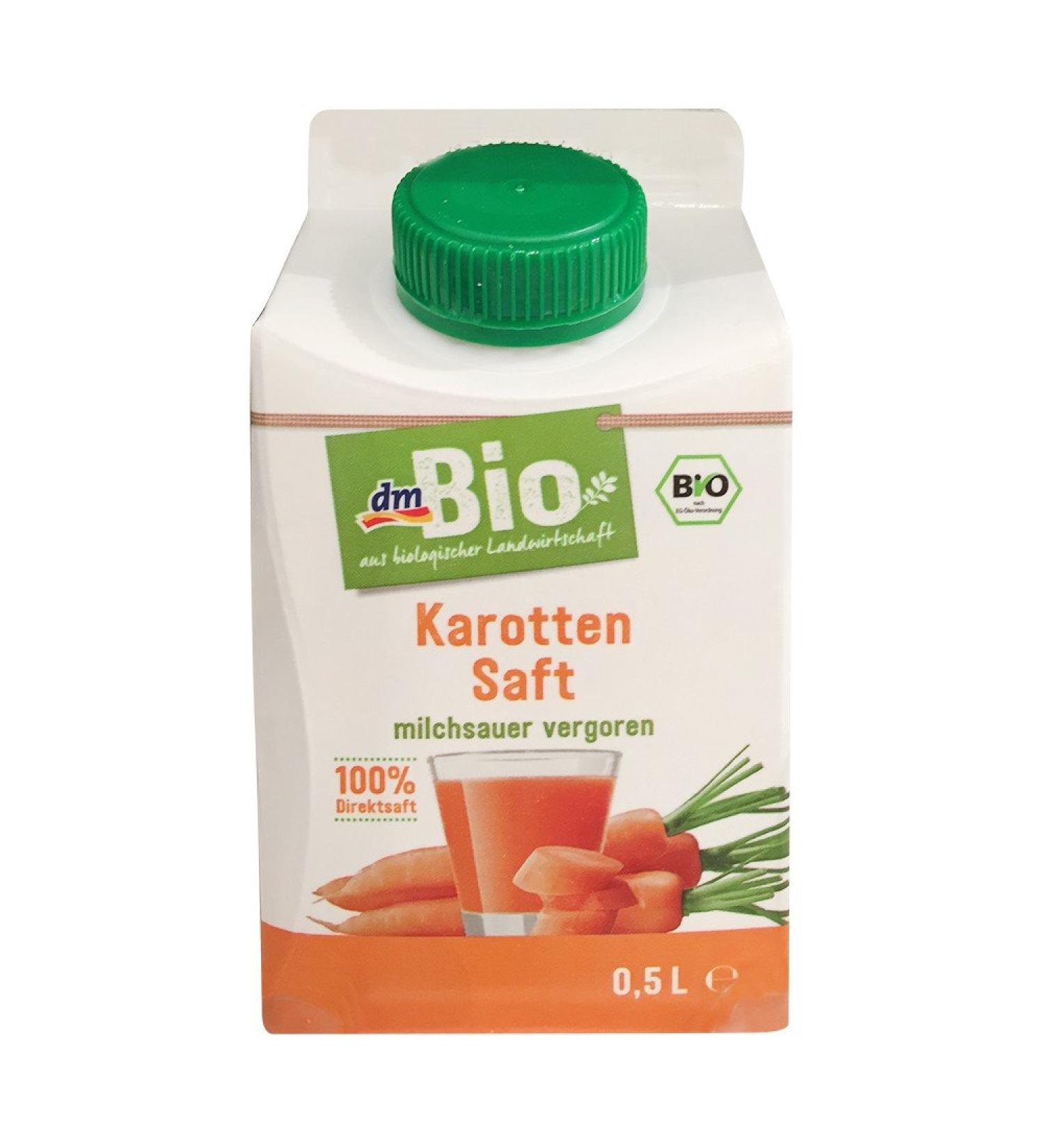 dmBio Carrot juice paper bottle 500 ml (1 piece)