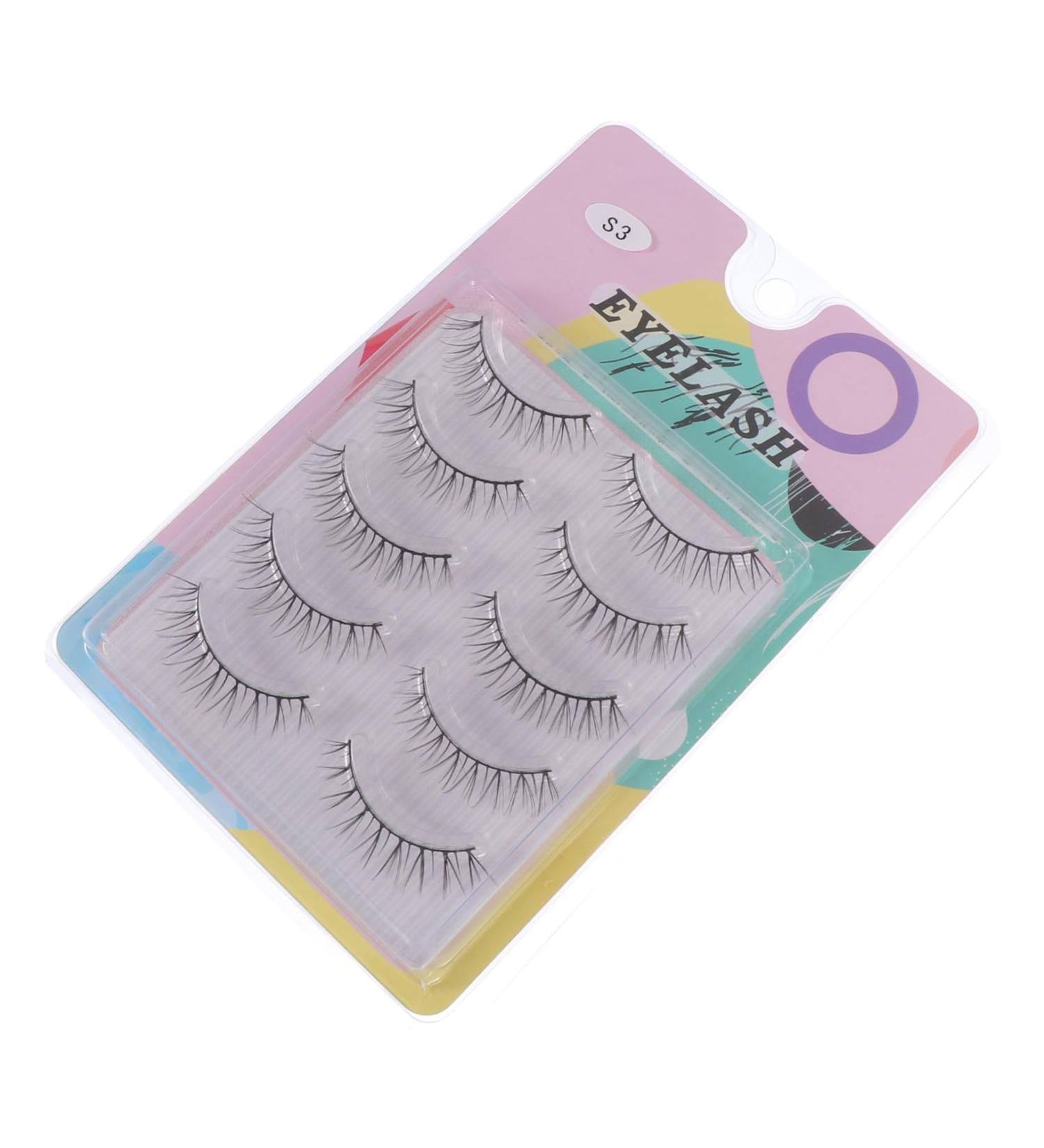 Beaupretty 5 Pairs Fake eyelashes artificial eyelashes 3d false eyelashes lash extension tools halloween eyelashes lady tools Artificial Eyelash Decor soft strip s3 slim artificial fiber - Buy Online on GoSupps.com