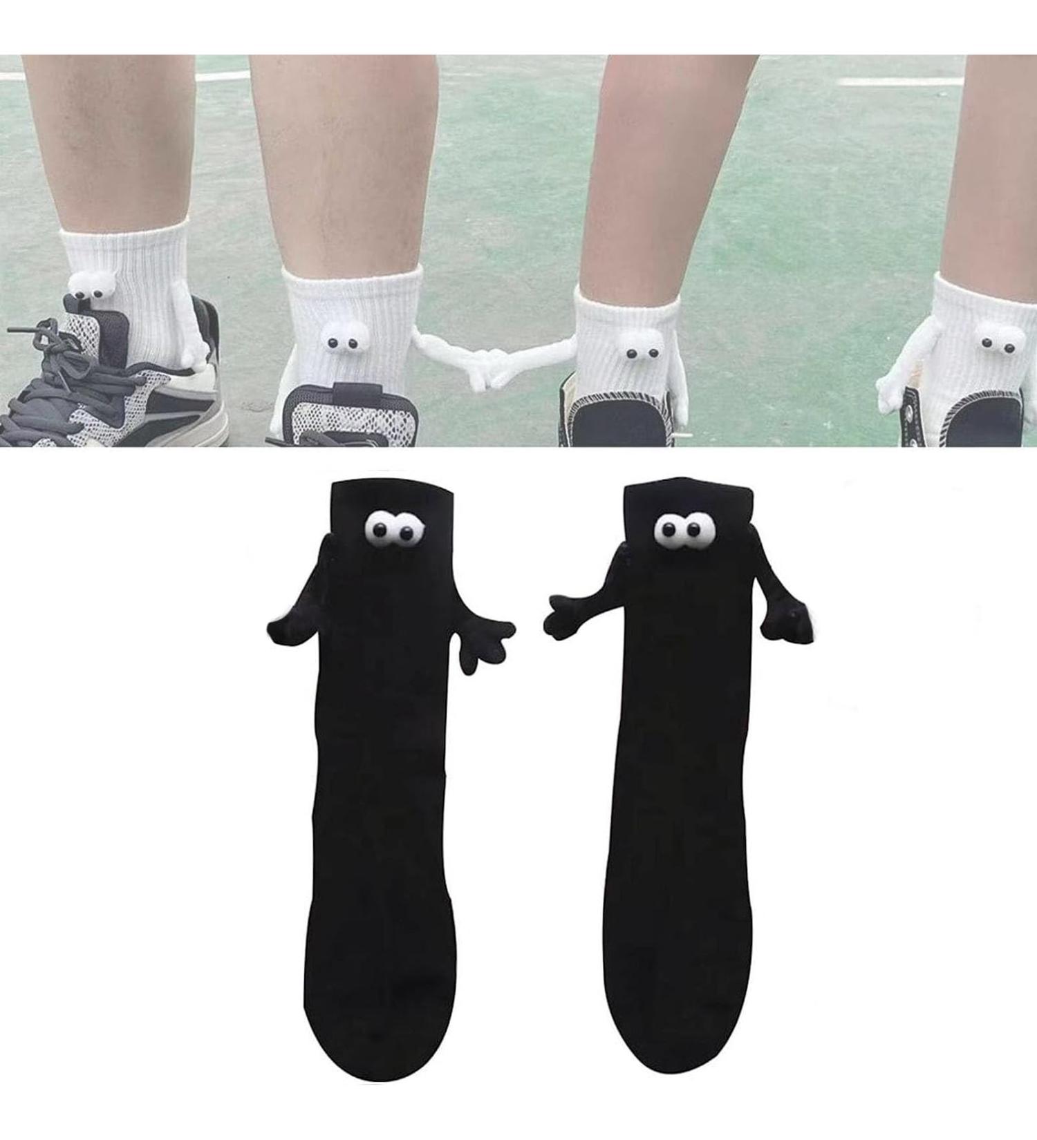 CANBURN Funny Magnetic Suction 3D Couple Socks - 1Pair Black - Buy Online on GoSupps.com