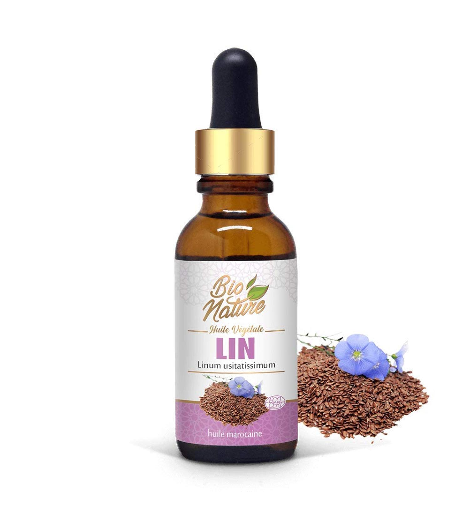 BioNature Huile v g tale graines de Lin (flax seeds) pour le visage les cheveux et le massage 30ml Small - Buy Online on GoSupps.com