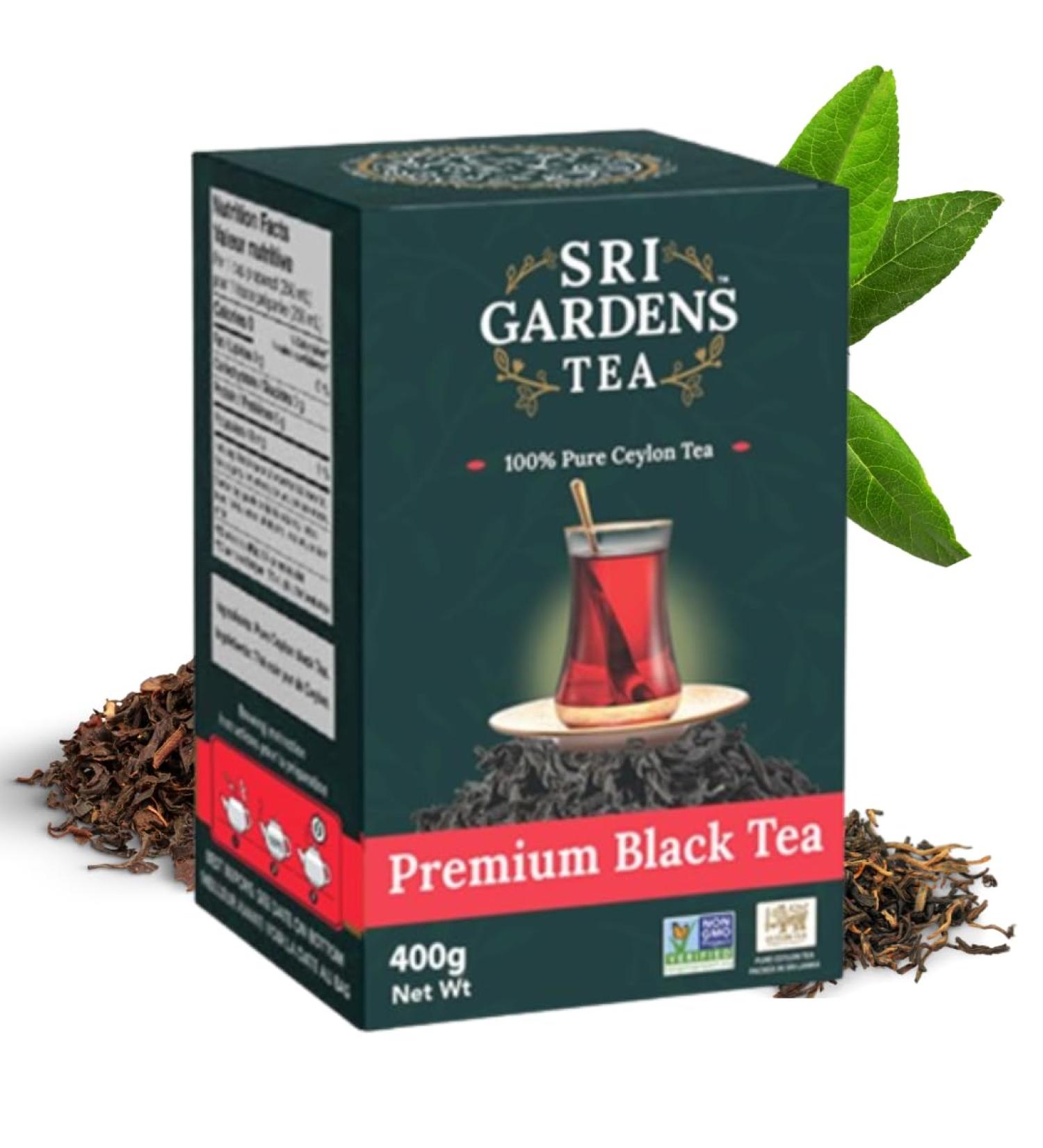Sri Gardens Premium Black Tea 400g Carton 100% Pure Ceylon Black Tea - Buy Online on GoSupps.com