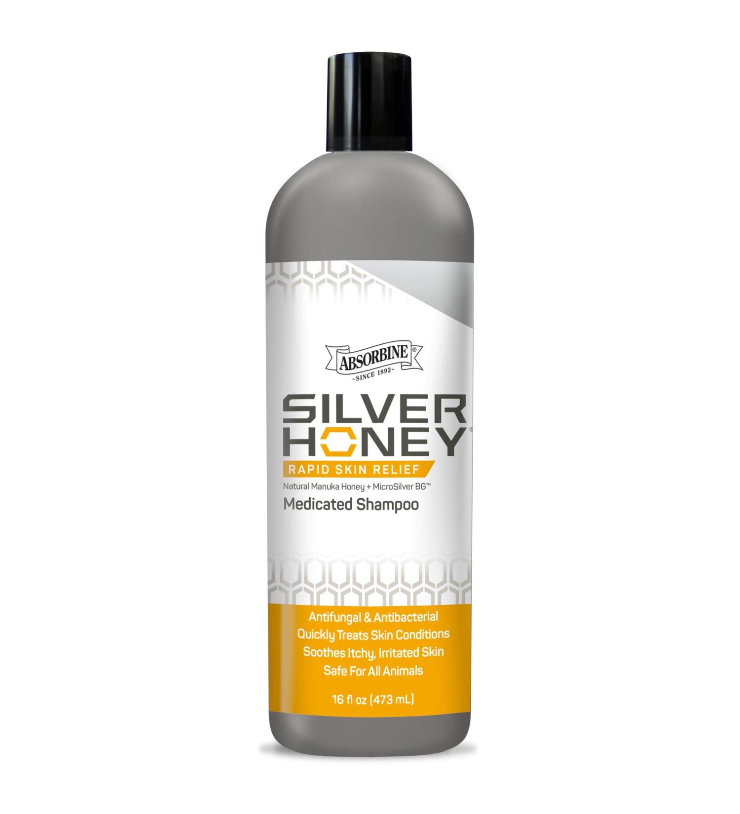 Absorbine Silver Honey Rapid Skin Relief Medicated Shampoo - 16 fl oz - Buy Online on GoSupps.com