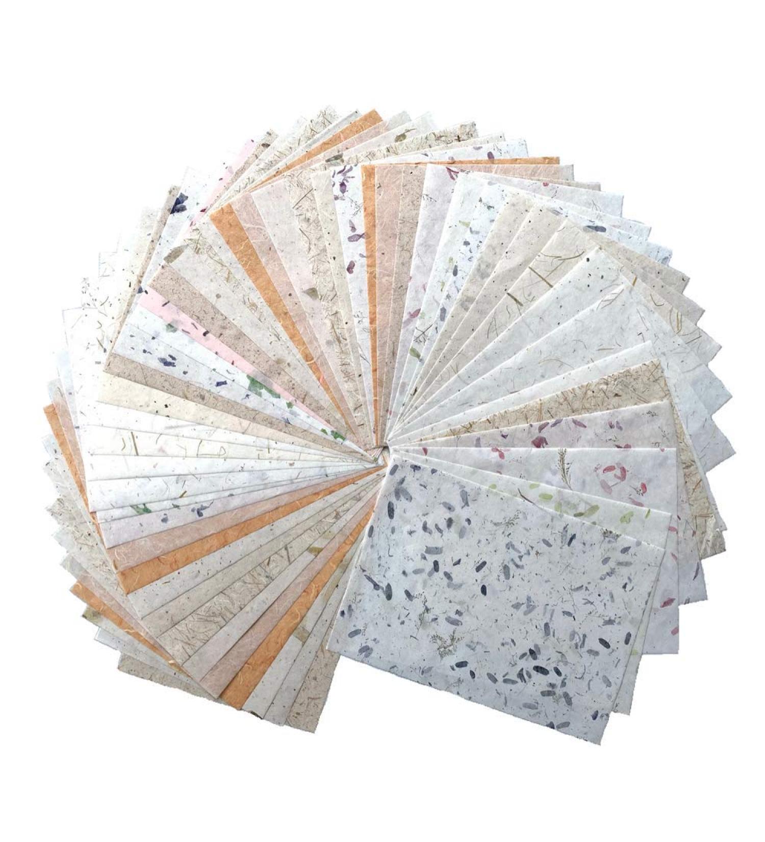 A4 Thin Mulberry Paper Sheets - 50 Sheets Art Tissue Washi Paper for Design, Craft, Origami - Card Making Supplies with Natural Fibers - Buy Online on GoSupps.com