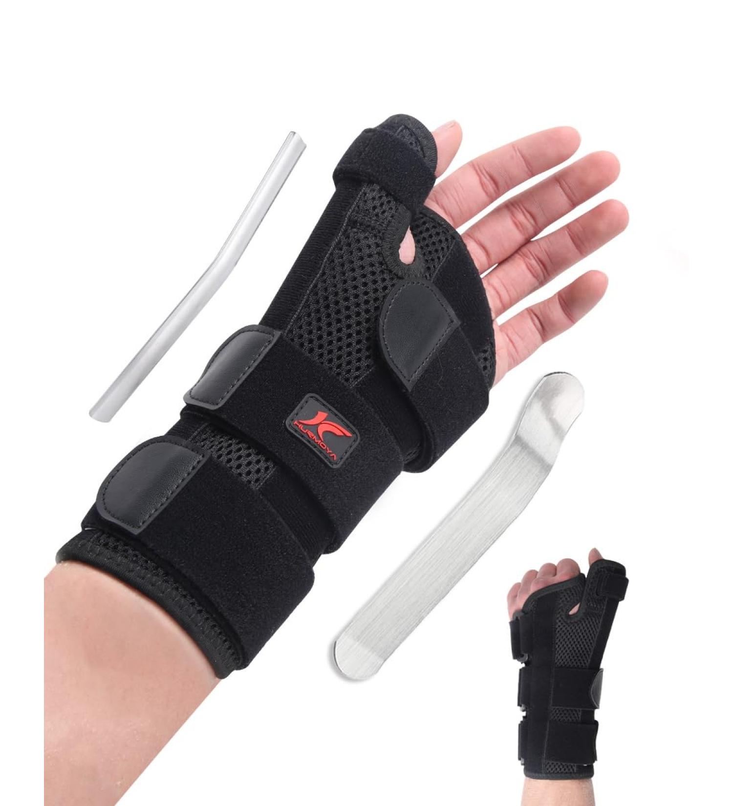 Buy Medium Left Hand Wrist Brace Thumb Spica Splint for Carpal Tunnel De Quervain's Tenosynovitis & Tendonitis Pain Relief - International Shipping Available - Buy Online on GoSupps.com