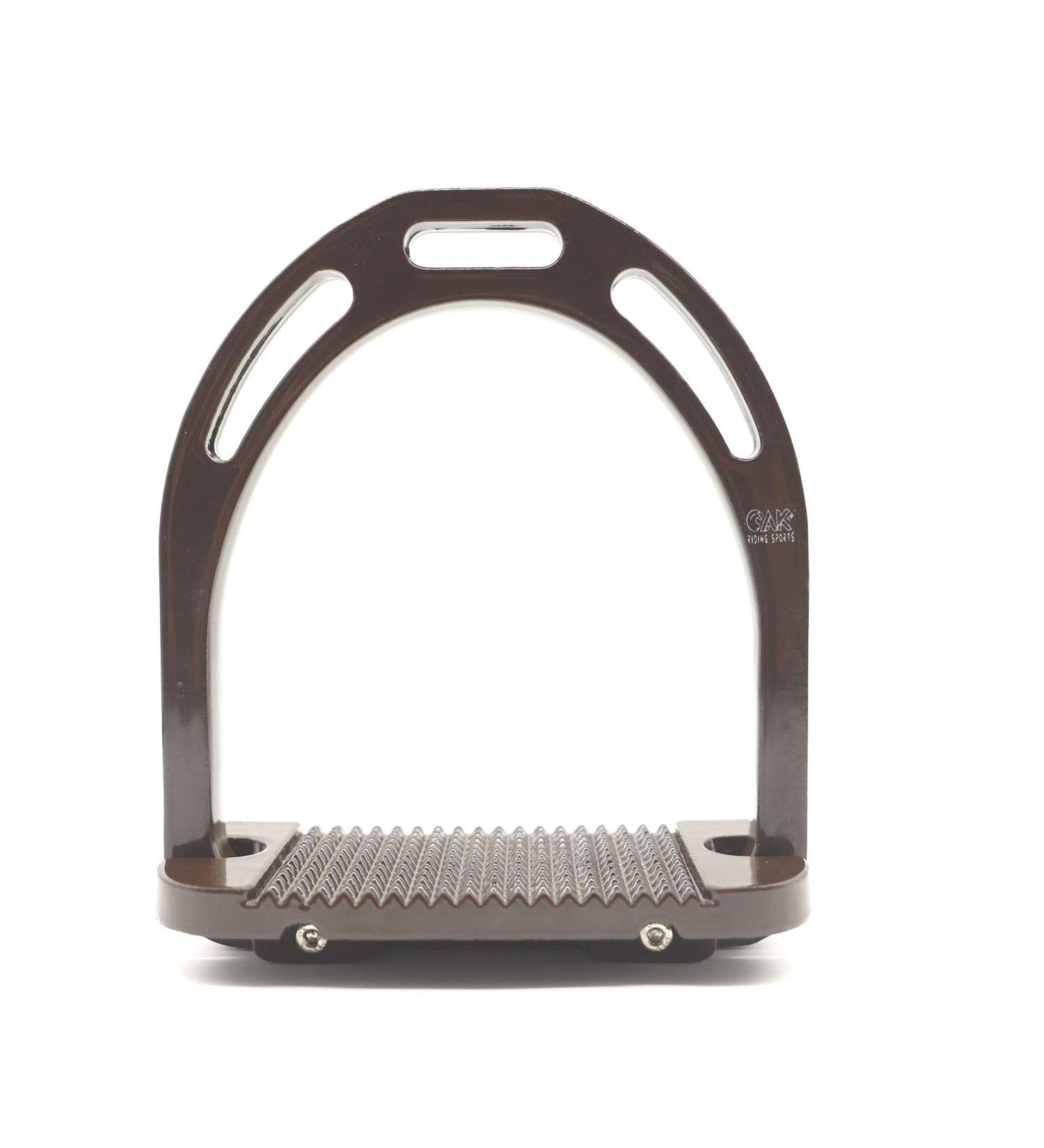 AK Aluminum Stirrups - 4.75 Inches Brown Coated Colors for Equestrian Excellence - International Shipping - Buy Online on GoSupps.com