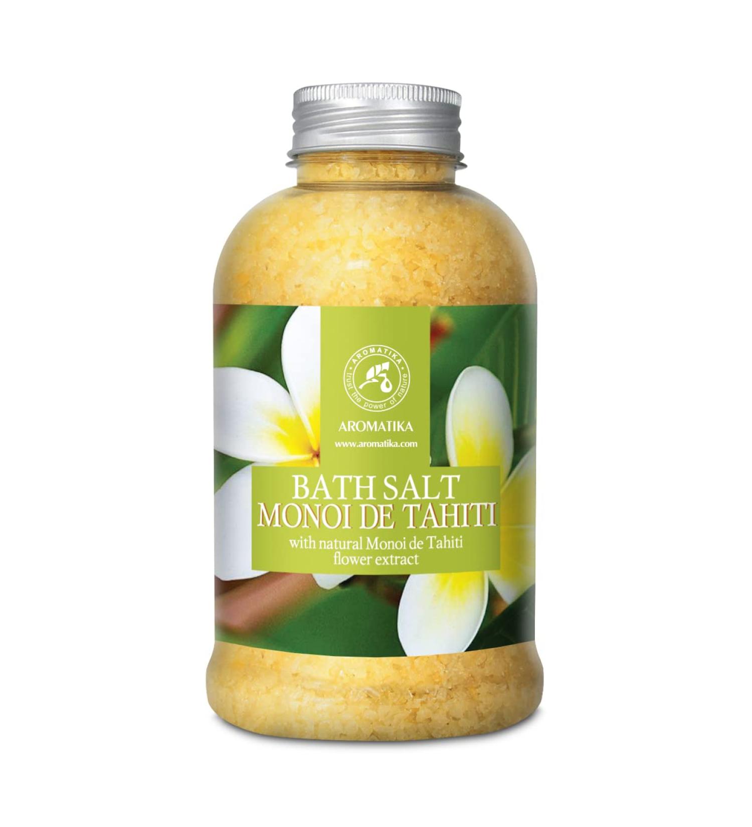 Monoi de Tahiti Bath Sea Salt 21.16 Oz (600g) | Coconut Essential Oil & Gardenia Extract | Relaxing Aromatherapy Salt for Bath Soak | Good Sleep - Sea Salt Bath - Buy Online on GoSupps.com