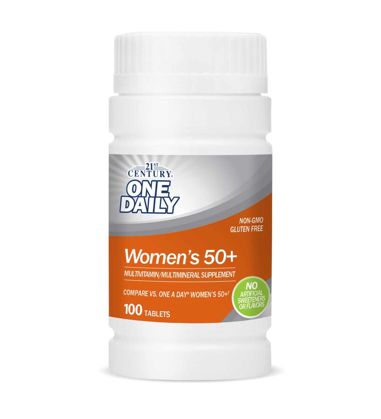 21st Century One Daily Womenâ€™s 50+ Multivitamin & Multimineral - 100 Tablets - Buy Online on GoSupps.com