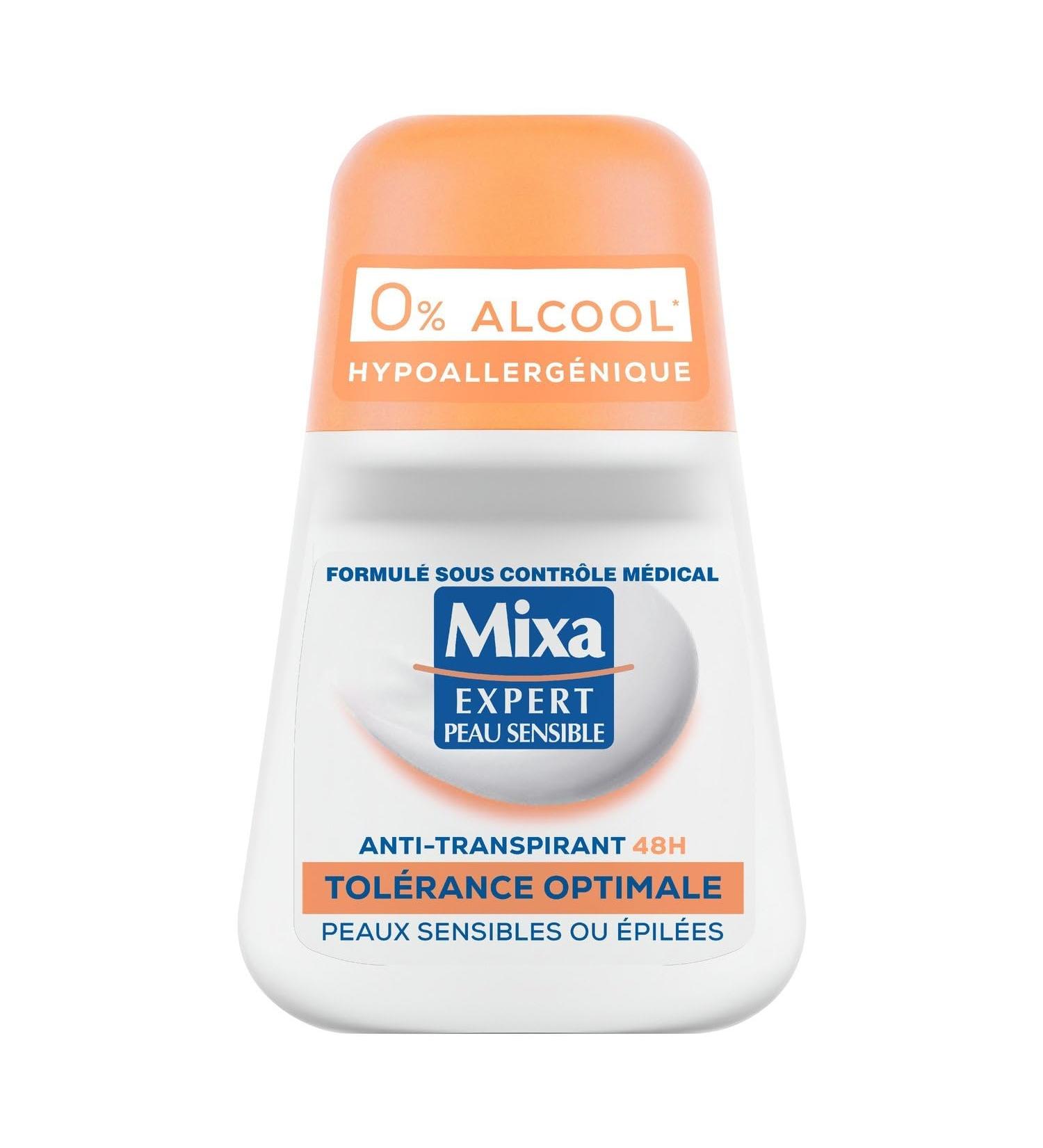 MIXA D odorant Roll-on Anti-Transpirant 48H Protection Douce pour Peaux Sensibles - lot de 3 - Vendu par Lot