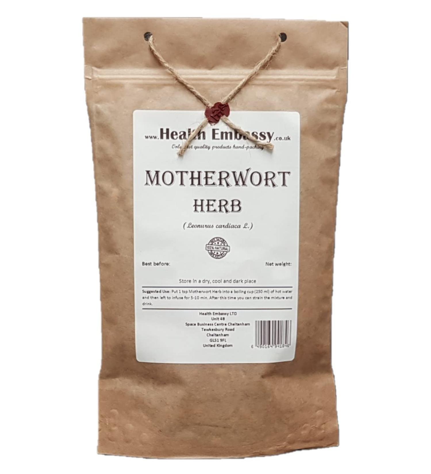 Health Embassy Motherwort Herb Tea | Leonurus Cardiaca L | Herbe d'Agripaume Tisane 100g - Buy Online on GoSupps.com