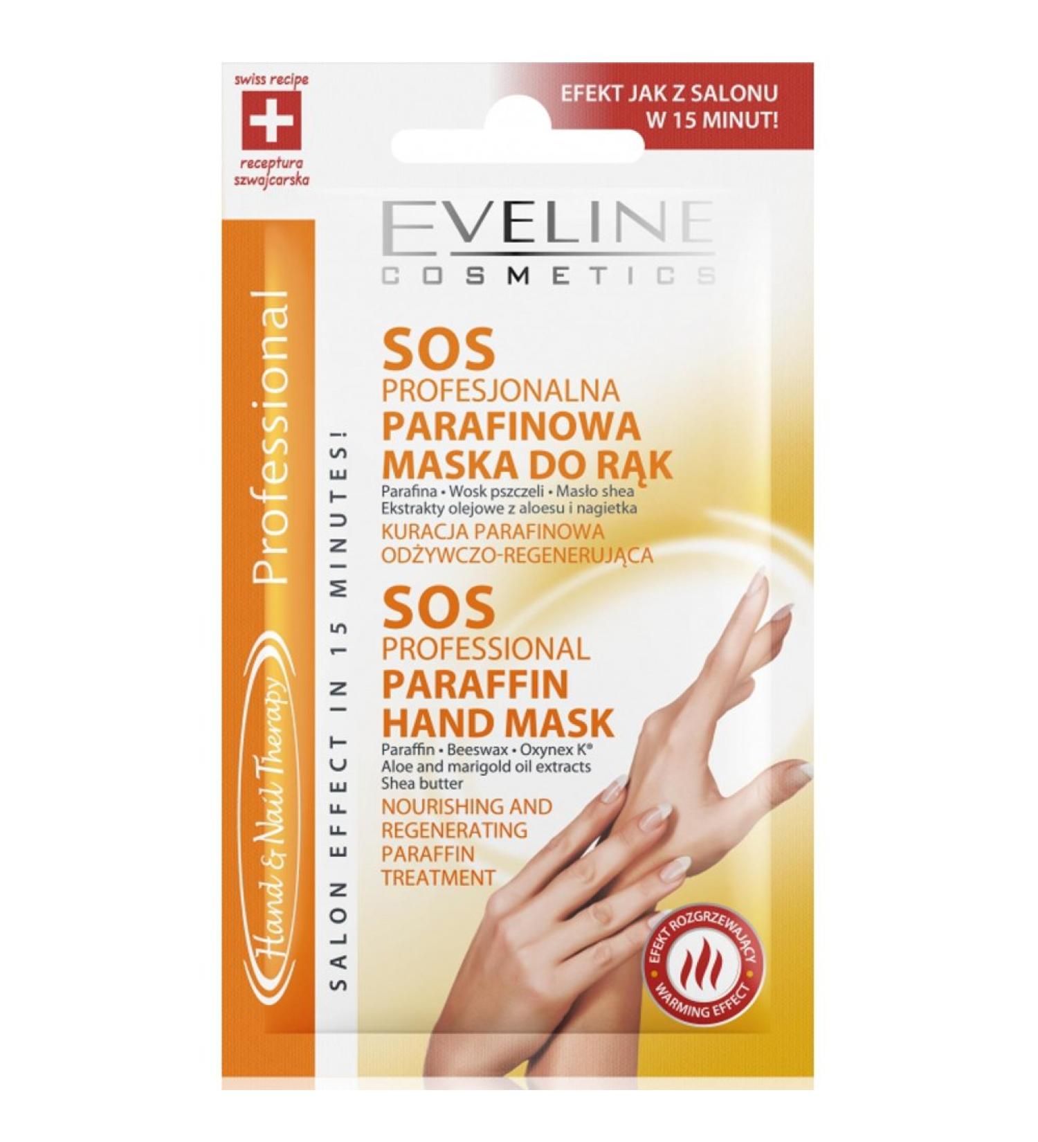 Paraffin Hand Mask Professional Regenerating Treatment SOS Hand and Nail Therapy EVELINE