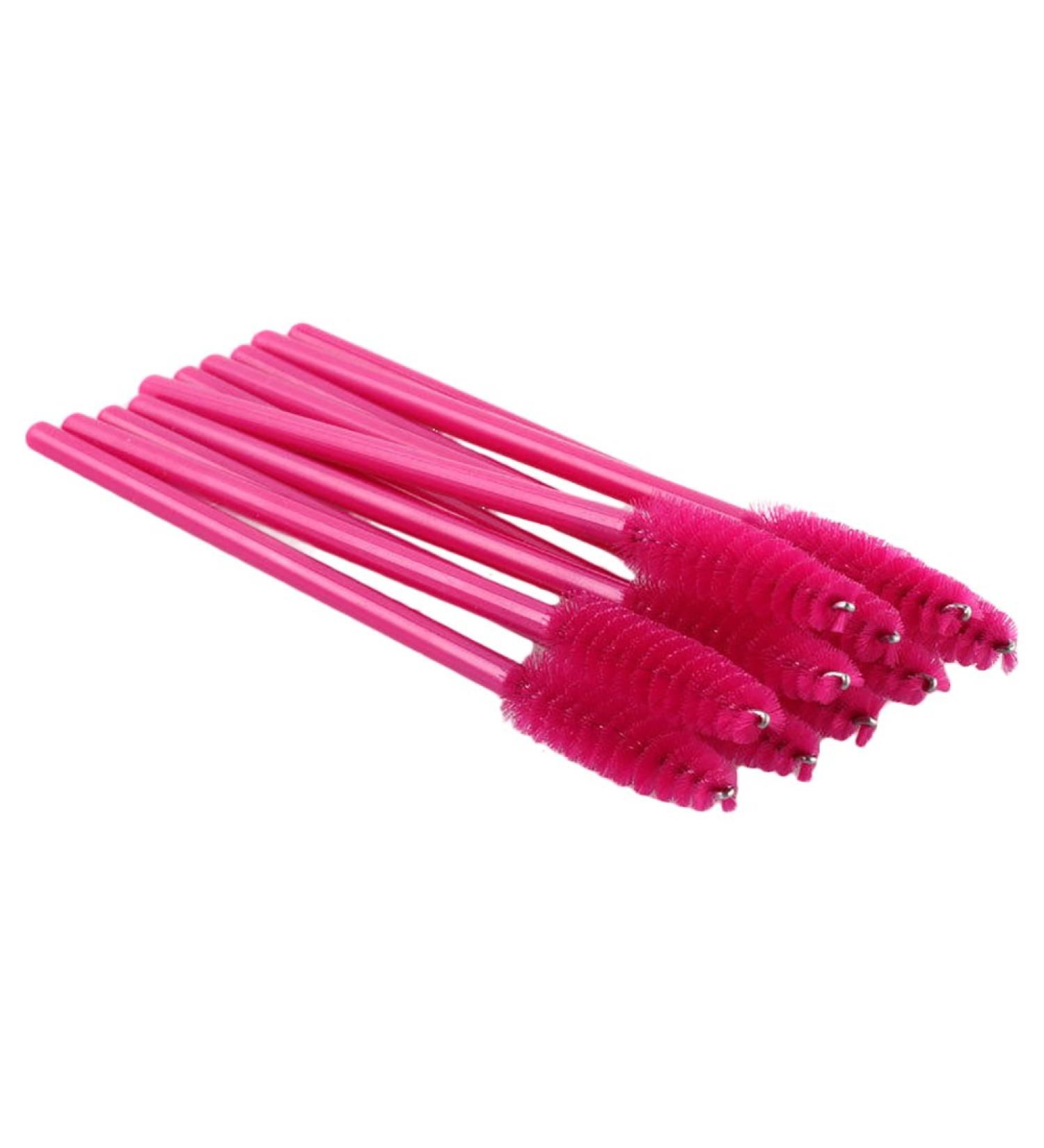 Makeup Brushes gLoaSublim 50Pcs Disposable Mascara Wands Eyelash Brushes Applicator Beauty Tool Portable - Rose Red - Buy Online on GoSupps.com