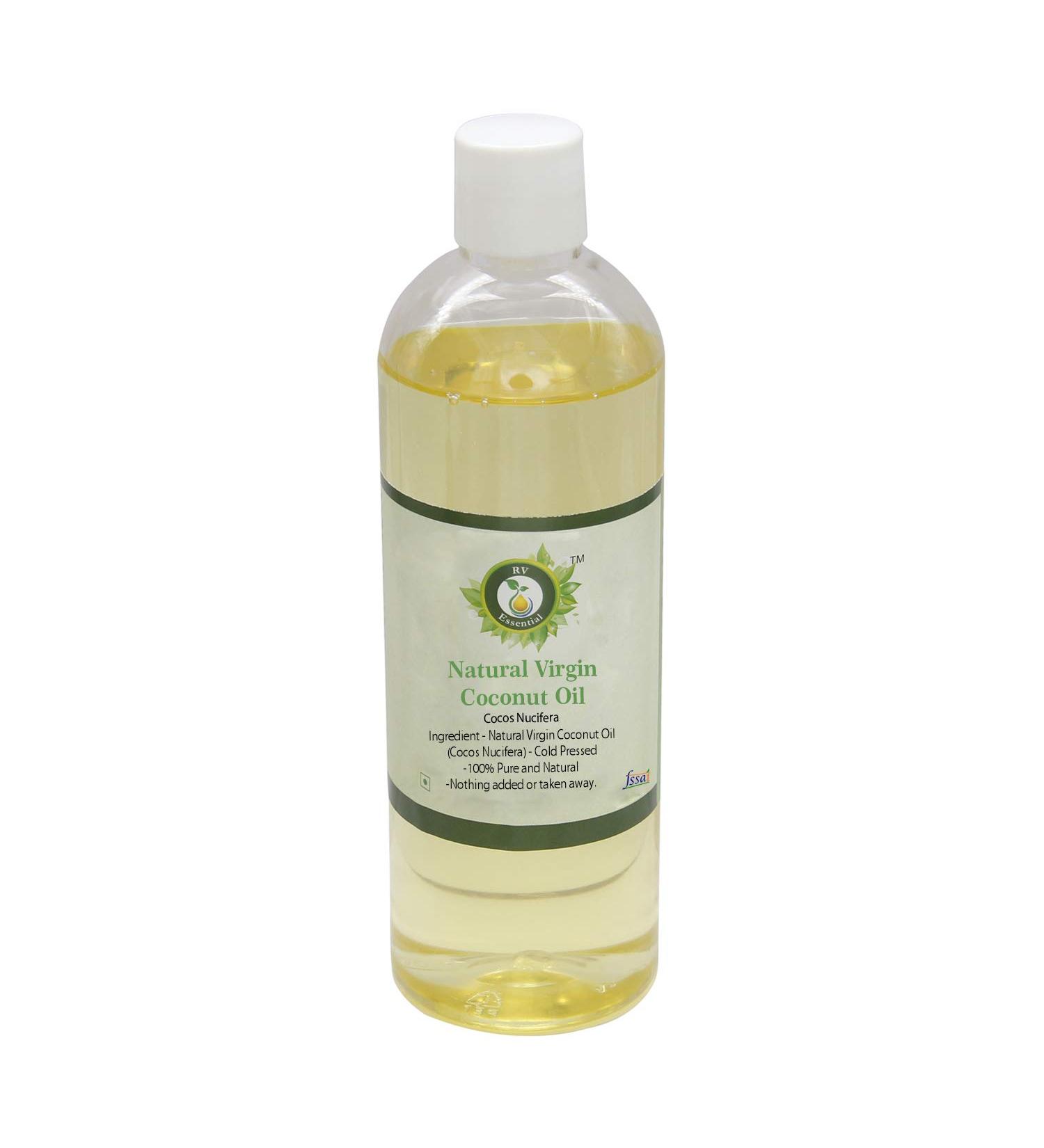 R V Essential Huile de noix de coco vierge naturelle 100ml (3.38oz) - Cocos Nucifera (100% pur et naturelle press e froid) Cold Pressed Natural Virgin Coconut Oil - Buy Online on GoSupps.com