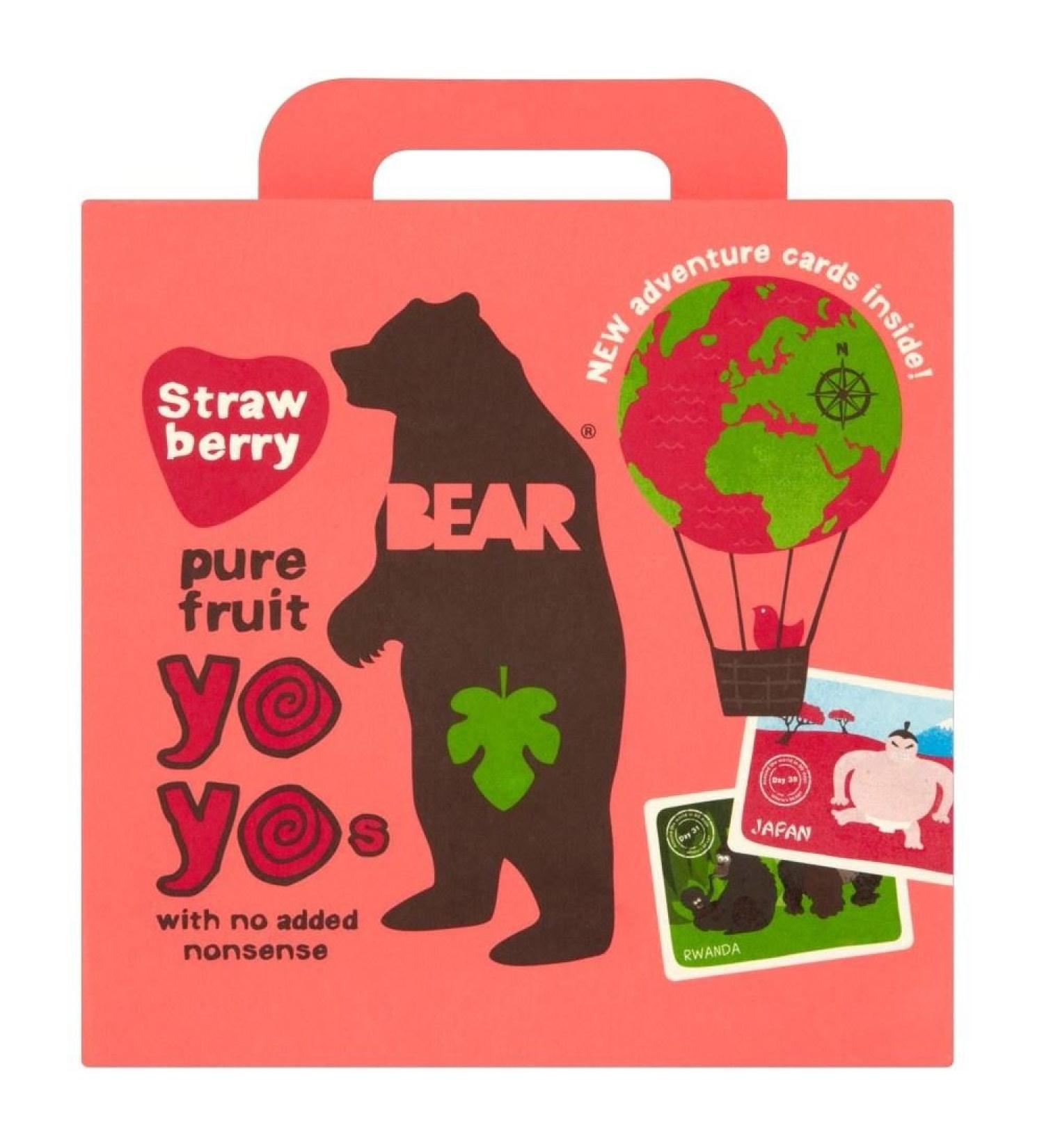 BEAR Keep Pure Fruit Yo Yos Strawberry (5x20g) - Pack of 2