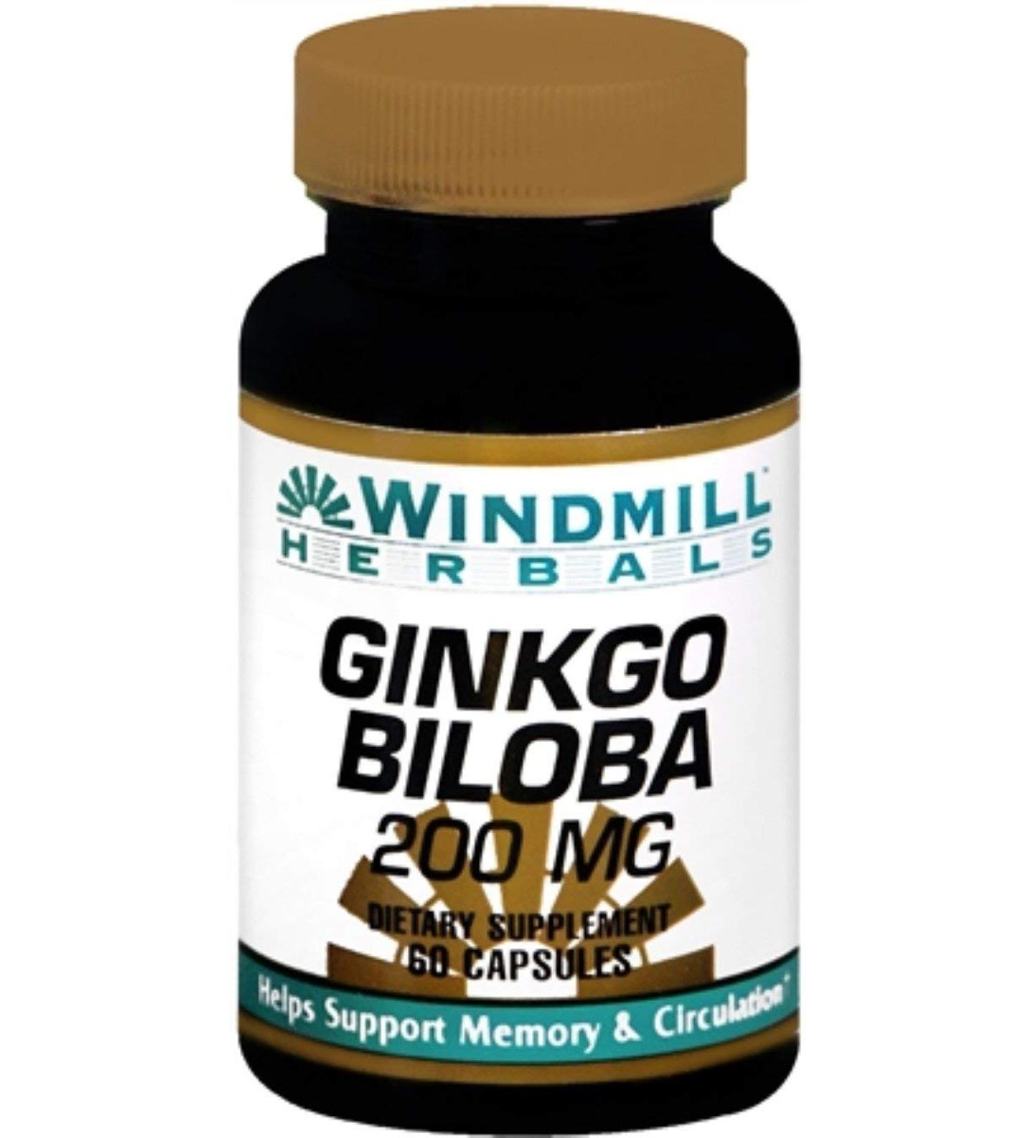 Windmill Herbals Ginkgo Biloba 200 mg Capsules 60 Capsules