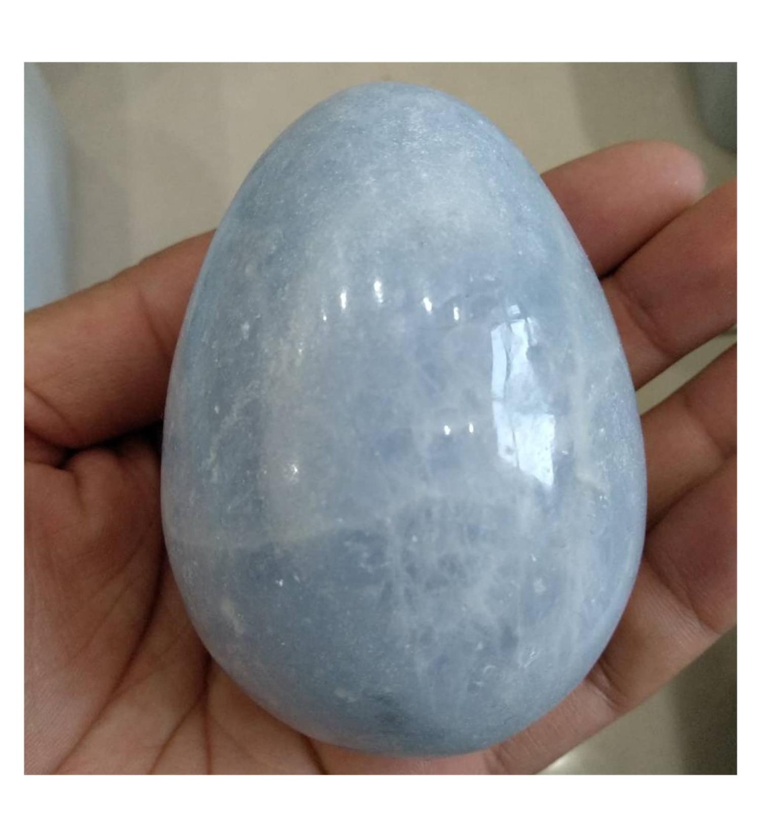 Crystal 1pc 300-340g Natural Blue Crystal Sparkling Blue Celestite polishing Stones Stone Collection - Buy Online on GoSupps.com