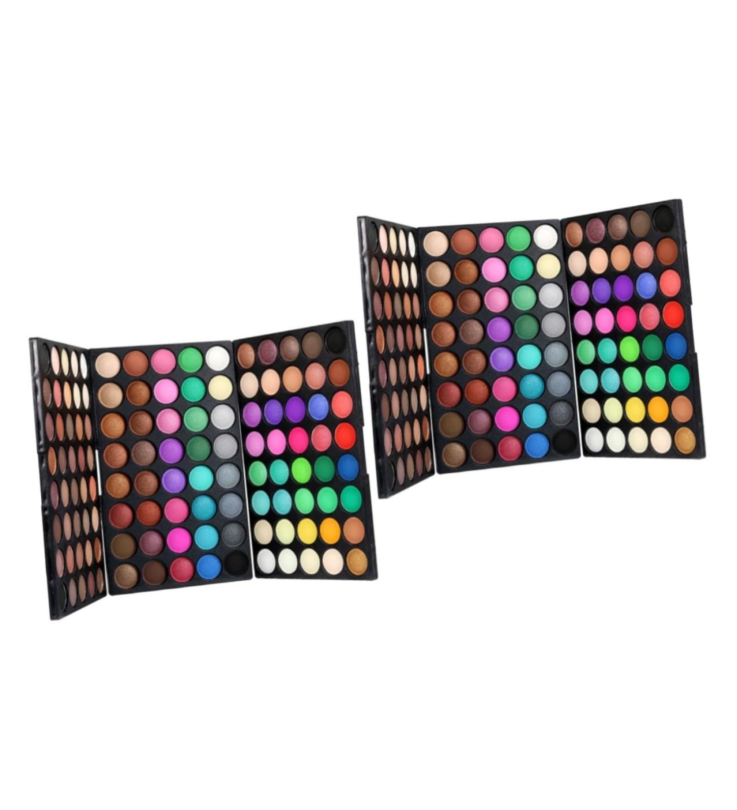 WOONEKY 2pcs 120 Powder Makeup Palette Glitter Eye Shadow Glitter Palette - Buy Online on GoSupps.com