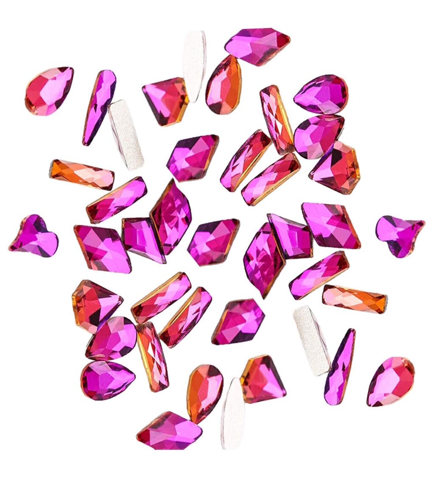 dijiusidy 50 Pieces Glass Crystal Set Eye-catching Personalized Nail Art Rhinestones DIY Handcraft Manicure Accessories for Card Making Red Flame - Buy Online on GoSupps.com