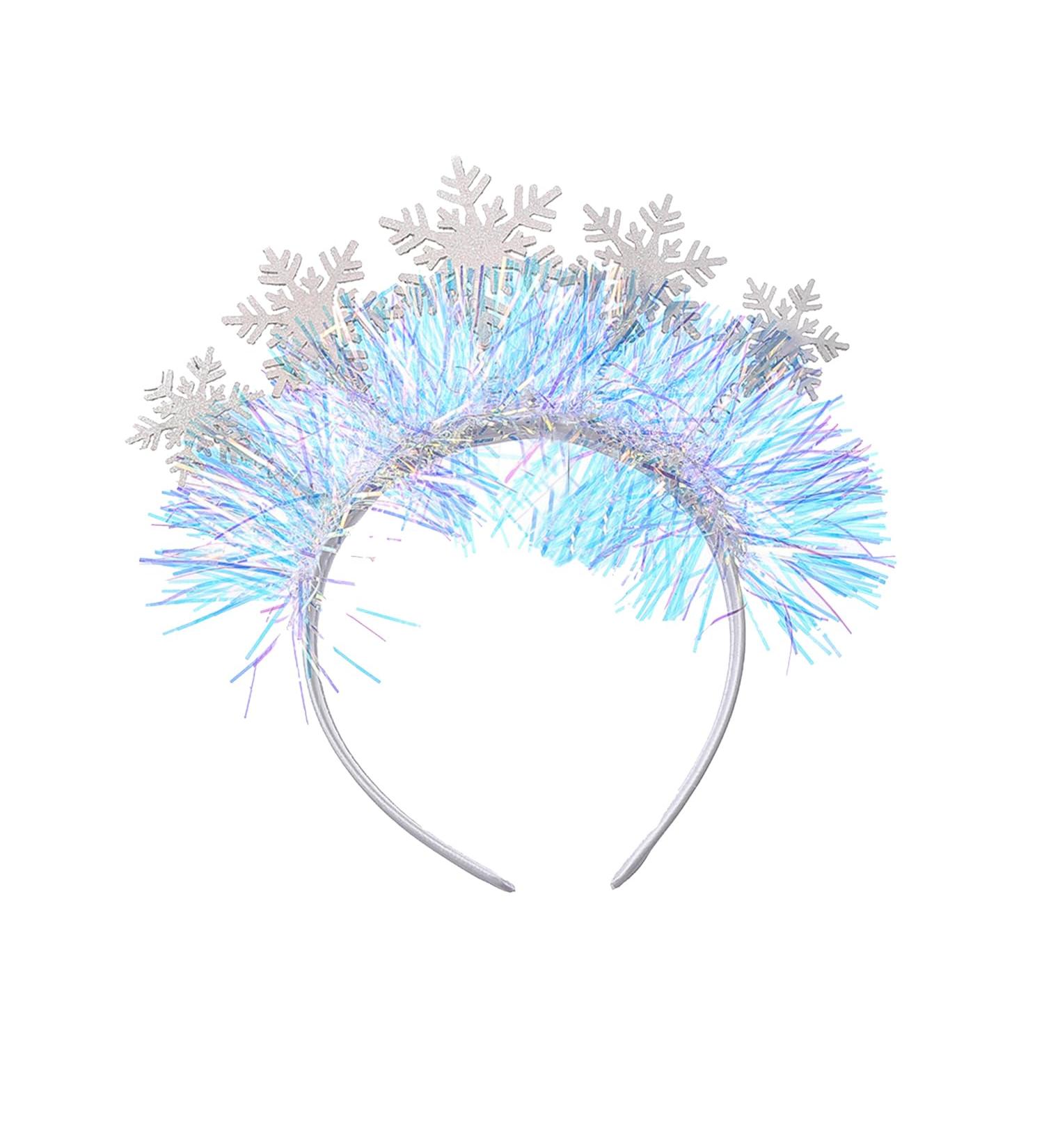 Nereds Snowflake Headband Glitter Snowflake Head Bopper Merry Christmas Hairbands Snowflake Hair Accessories for Xmas Party - Buy Online on GoSupps.com