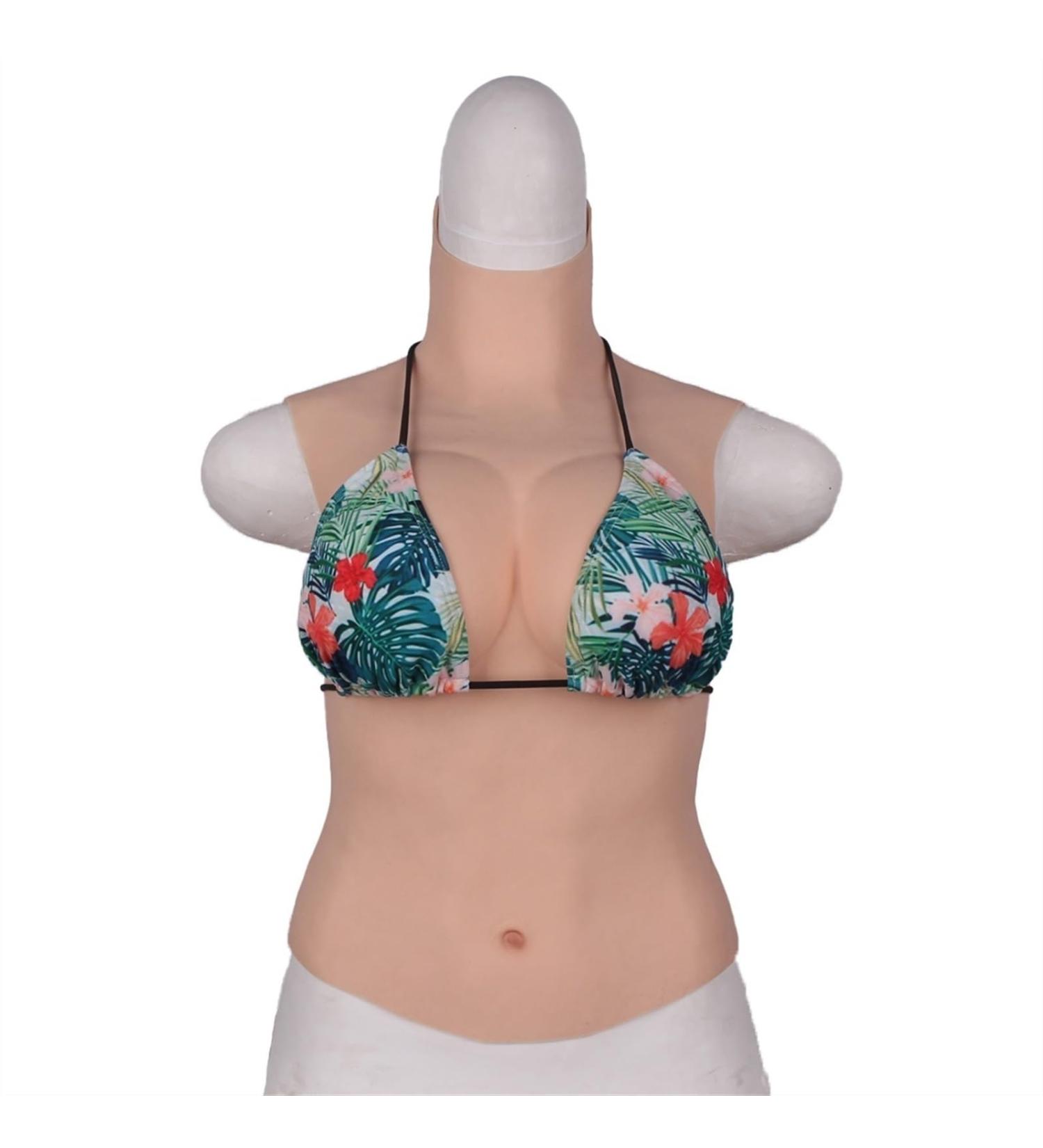 Buy Knobco Realistic Silicone Breast Shapes - High Collar Mastectomy Prosthesis & Holiday Costumes in Ivory White Size C 1650 C - Buy Online on GoSupps.com