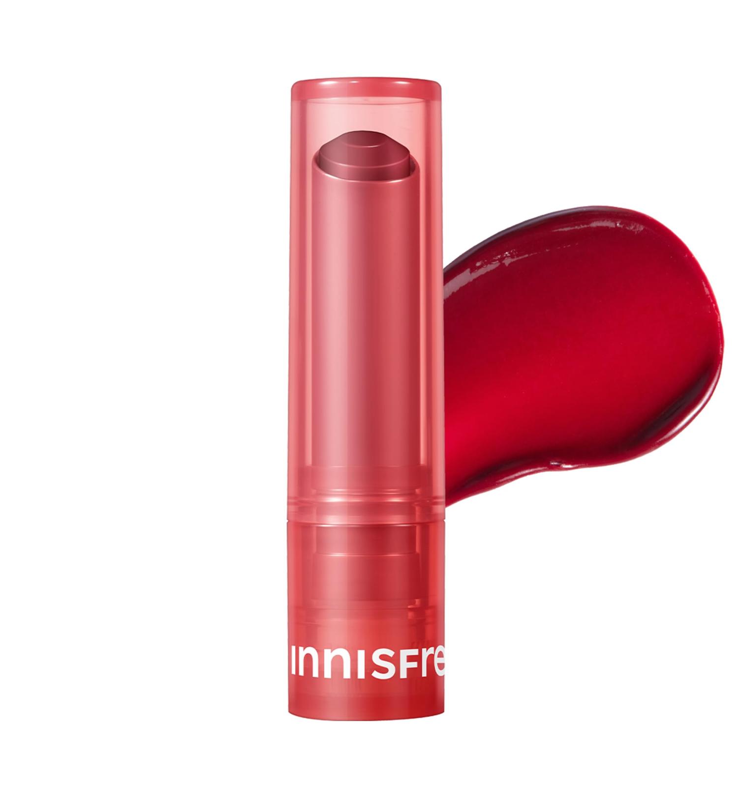 Innisfree Dewy Tint Lip Balm - Hydrating Hyaluronic Acid & Ceramides - Tinted Korean Lip Balm - Power Cherry - Shop Internationally - Buy Online on GoSupps.com