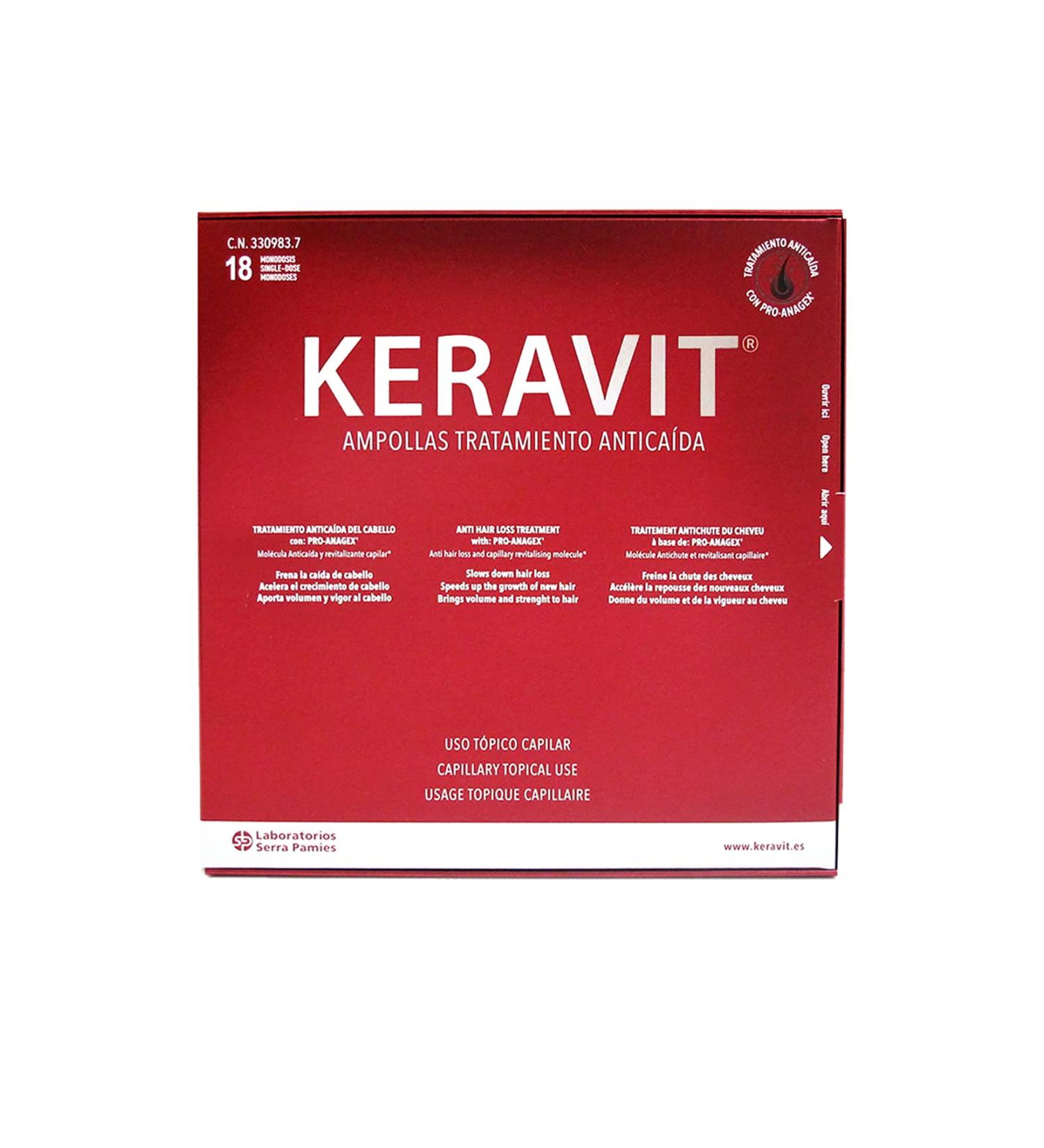 Buy Keravit Anticaida 18 AMP 6ml - Best Hair Loss Treatment | Fast International Shipping - Buy Online on GoSupps.com