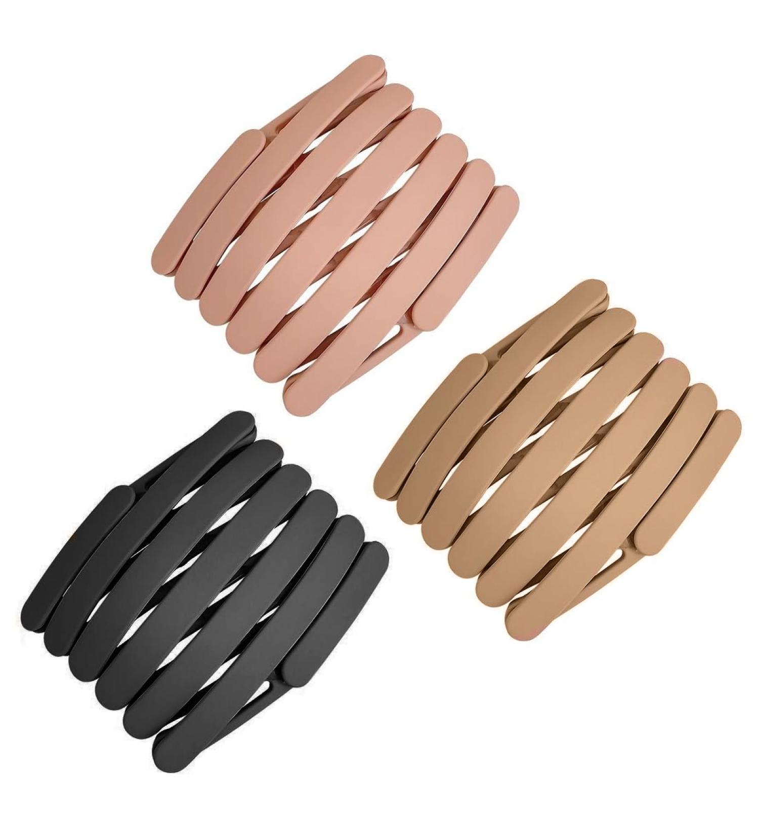 Teegxddy 3 Pieces Retractable Hair Band Women Hair Band Non-slip with Comb Teeth Wavy Hair Bands Portable Plastic Folding Headwear - Buy Online on GoSupps.com