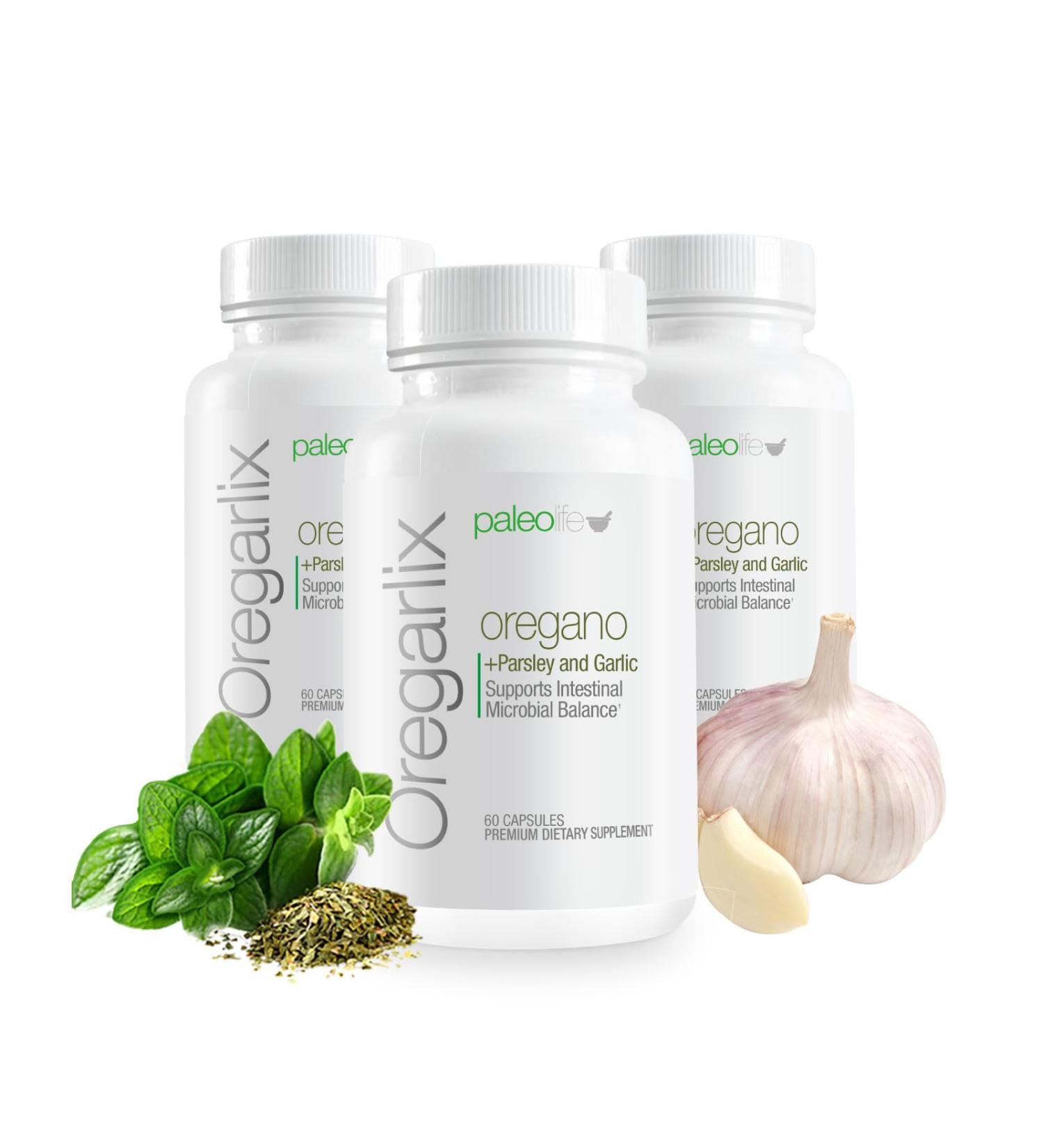 Premium Oregarlix. Gut Health Supplement. Microbial Balance with Premium Prebiotics - Help Keep Good Bacteria Healthy & Growing - 100% Natural (3-Pack) - Buy Online on GoSupps.com