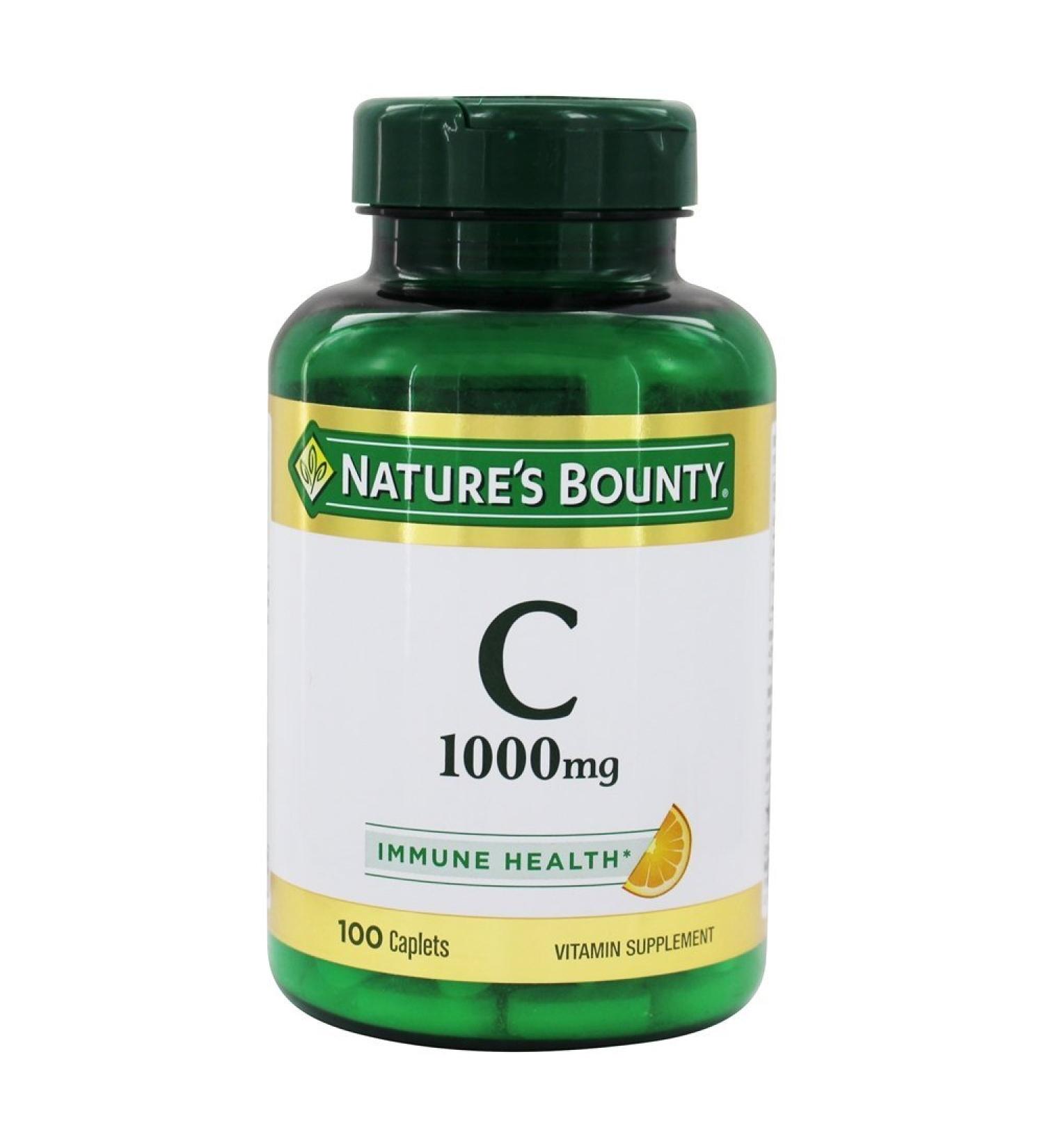 Nature's Bounty Vitamin C 1000 mg Immune Health Caplets 100 ea - Buy Online on GoSupps.com