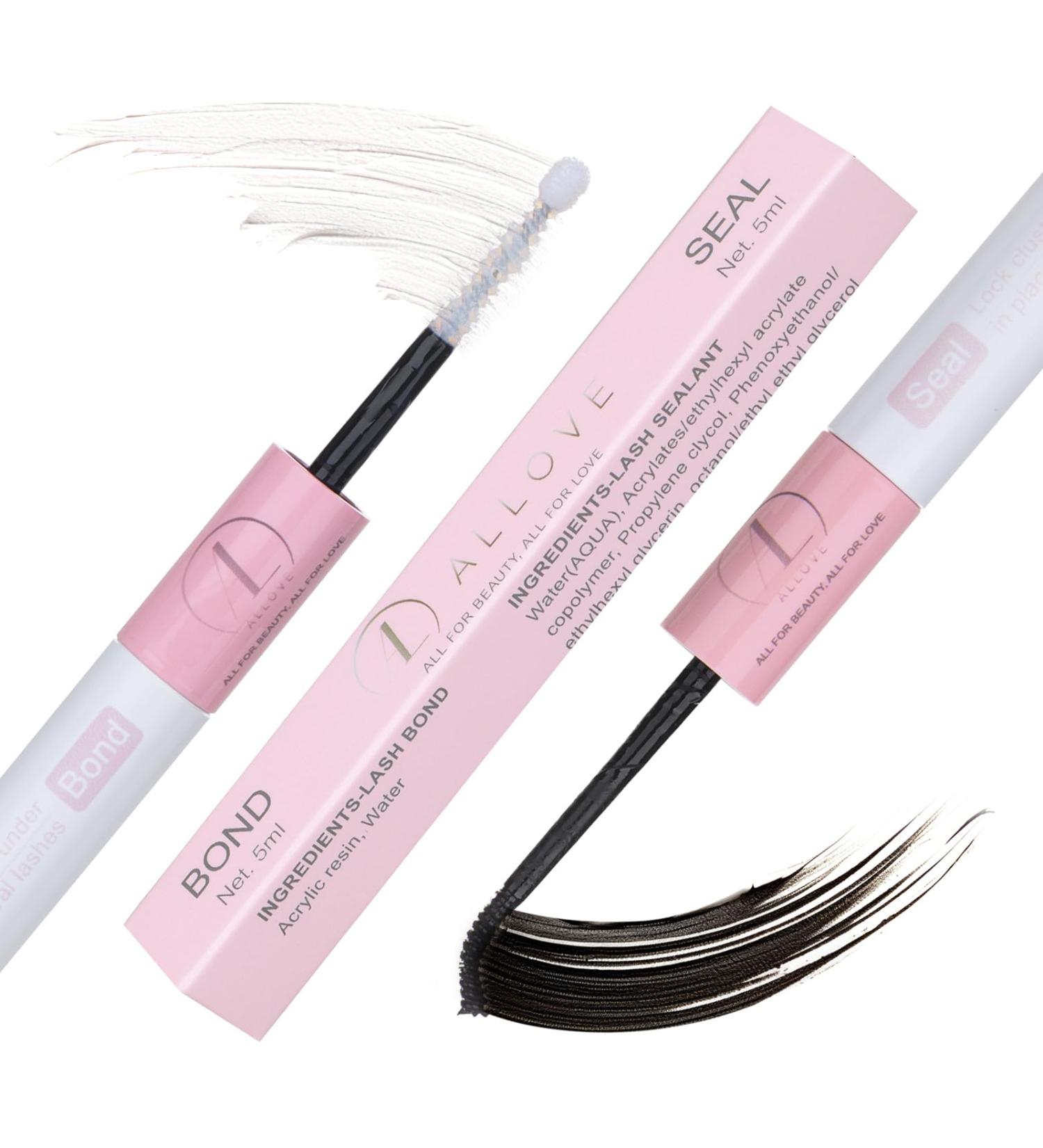 ALLOVE Lash Bond and Seal - Waterproof Eyelash Extension Glue for Strong Hold (48-72 Hours) | Perfect for DIY Cluster and Individual Lashes (10ml - Buy Online on GoSupps.com