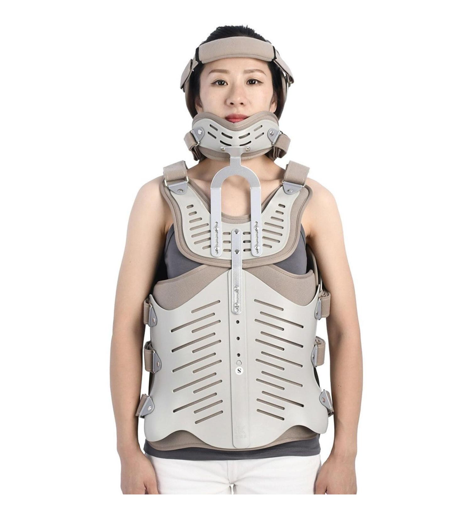FoRes Neck Fixation Device - Adjustable Cervical Thoracic Traction Orthosis Halo Brace for Adult Neck & Chest Support (Medium) - International Shipping Available - Buy Online on GoSupps.com