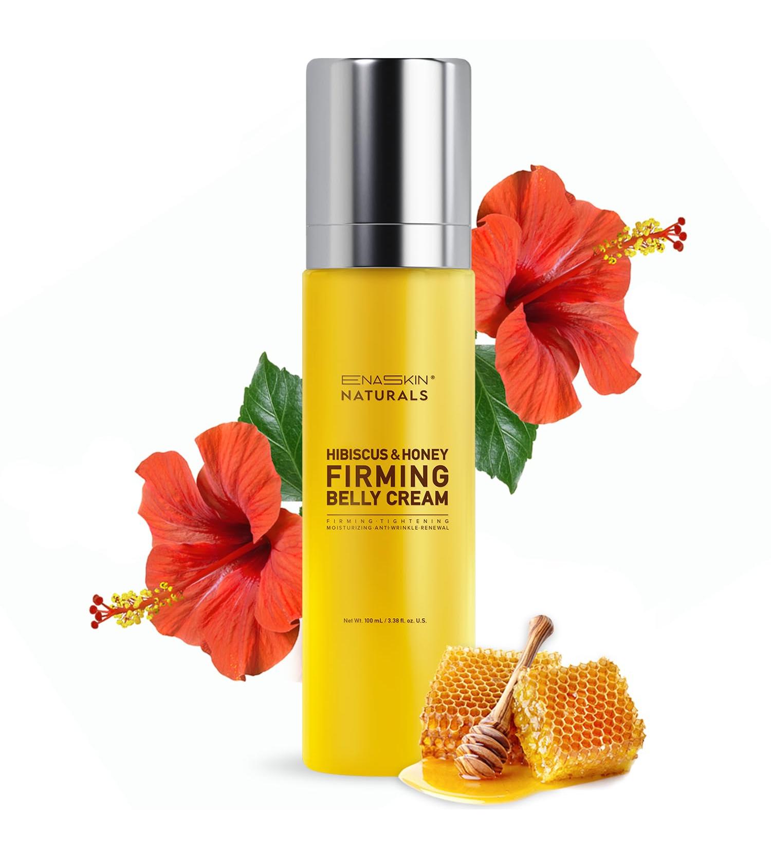 Enaskin Naturals Belly Firming Cream - Skin Tightening Hibiscus & Honey Lotion for Thighs & Stomach - 100ML Anti-Cellulite Tummy Butter for Women - Buy Online on GoSupps.com