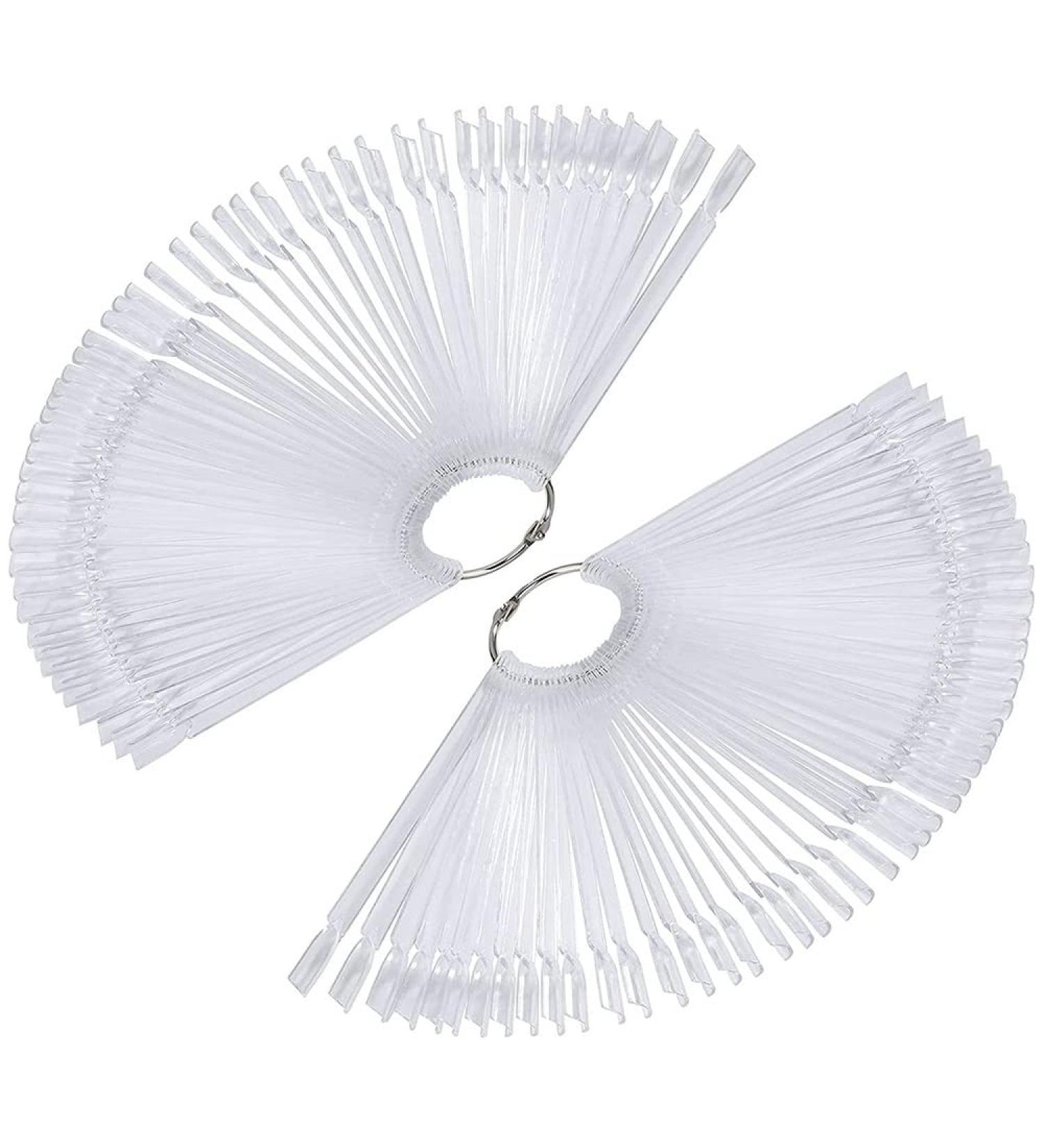 Pack of 100 Transparent Color Charts for Fingernails - Perfect Display for Artificial Nails & Color Cards - Buy Online on GoSupps.com