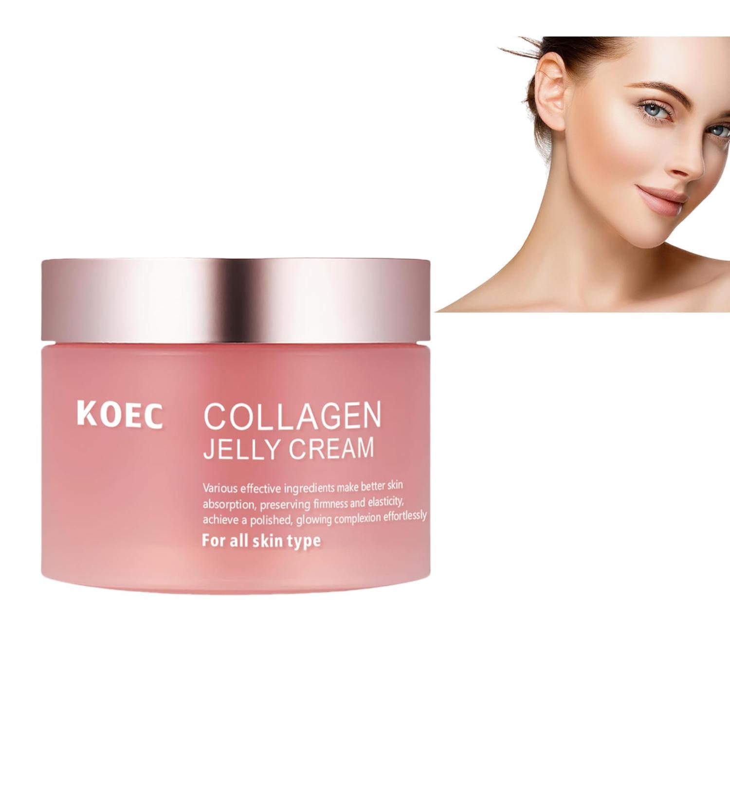 Collagen Jelly Face Cream Collagen Jelly Cream Face Moisturiser with Niacinamide & Hydrolyzed Collagen - Boosts Skin's Barrier Hydration and Glow - Buy Online on GoSupps.com